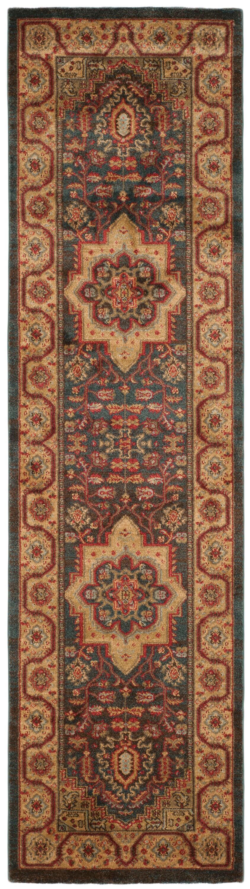 Mahal MAH656 Power Loomed Indoor Runner Rug - Navy/Natural - 2'2"x6' - Safavieh.