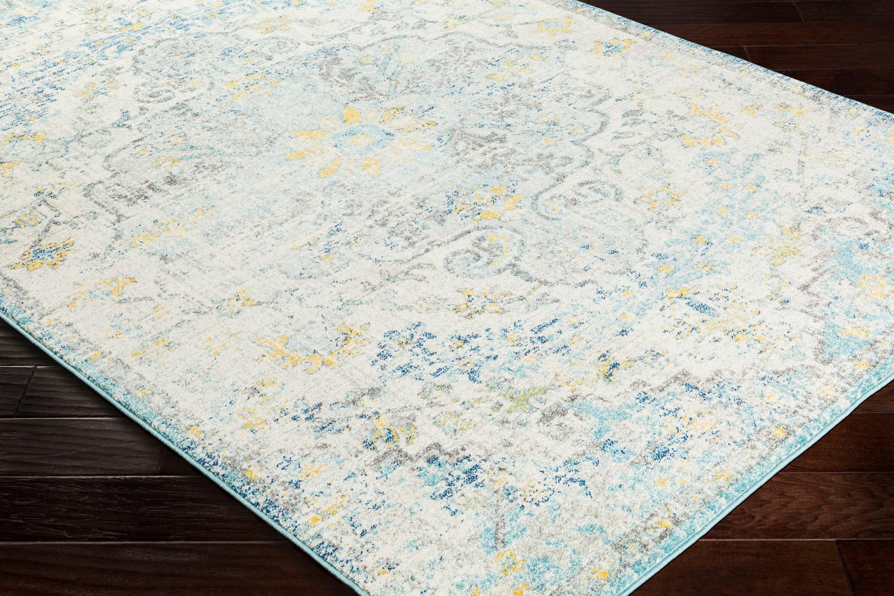 Livabliss 3'11"x5'7" Abby Traditional Rugs Cream/Charcoal: Medium Pile, Stain & Fade-Resistant, Indoor Use
