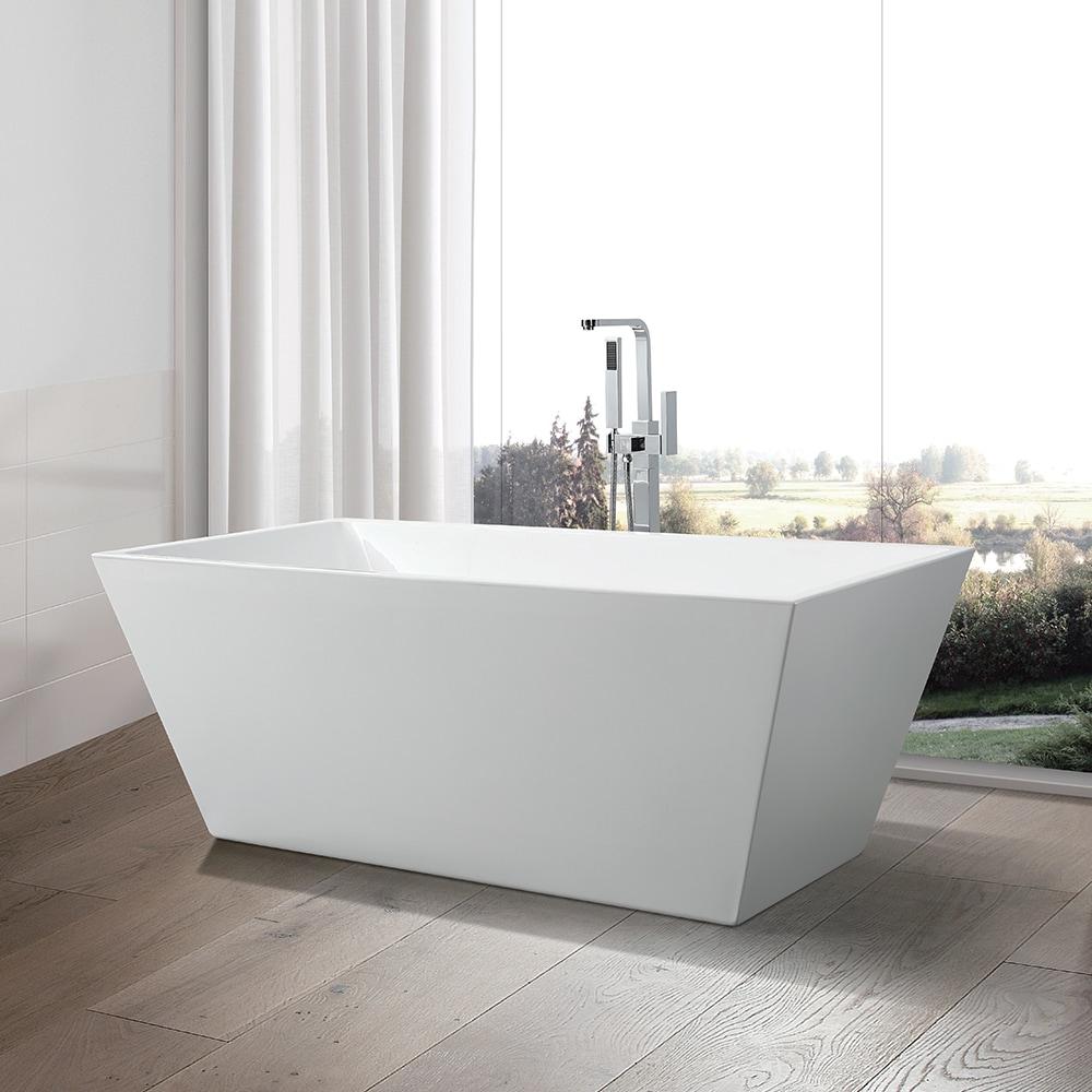 67'' x 32'' Freestanding Soaking Acrylic Bathtub