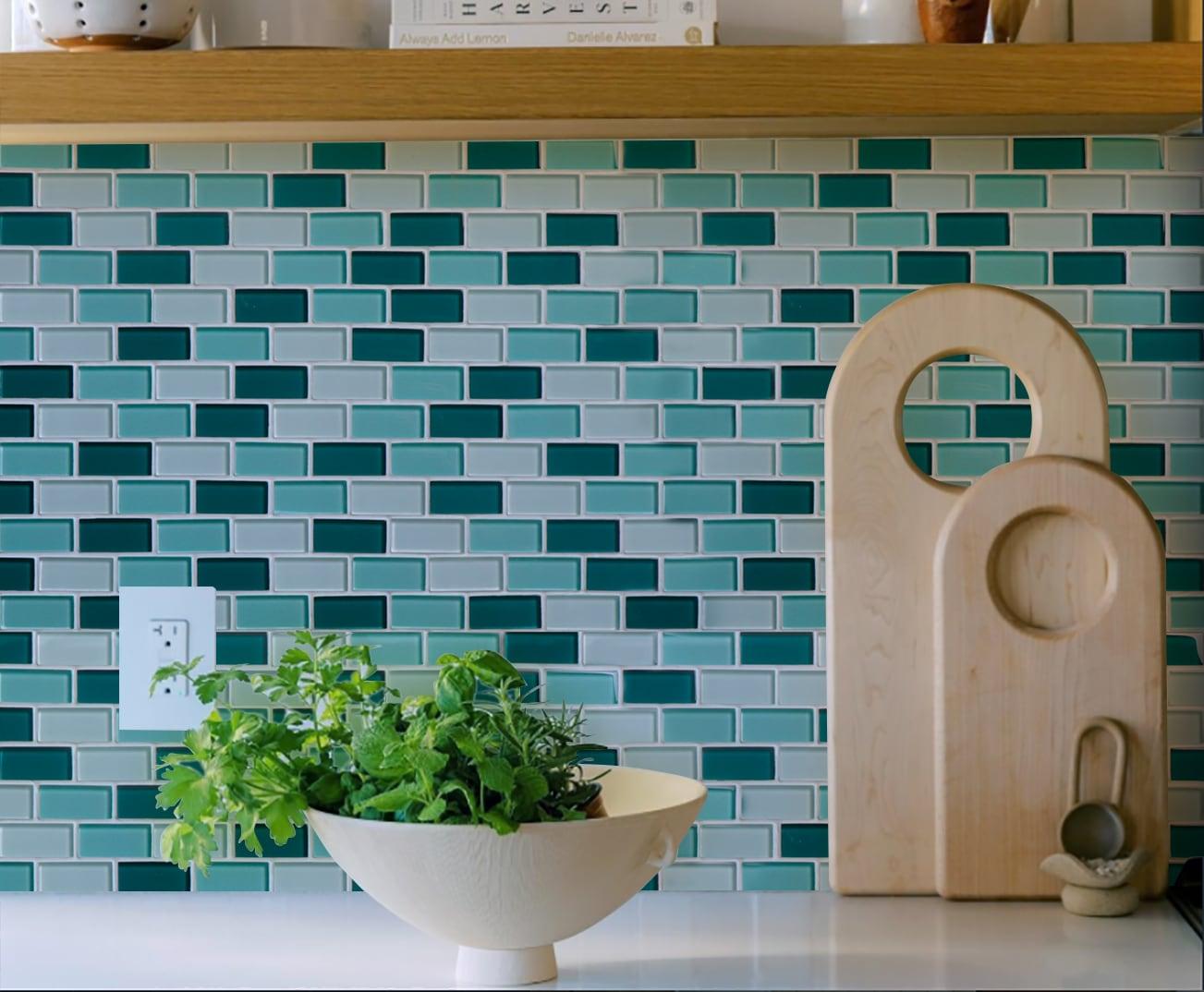 WS Tiles® Swimming Pool Series 1" x 2" Straight Edge Glass Mosaic Tile