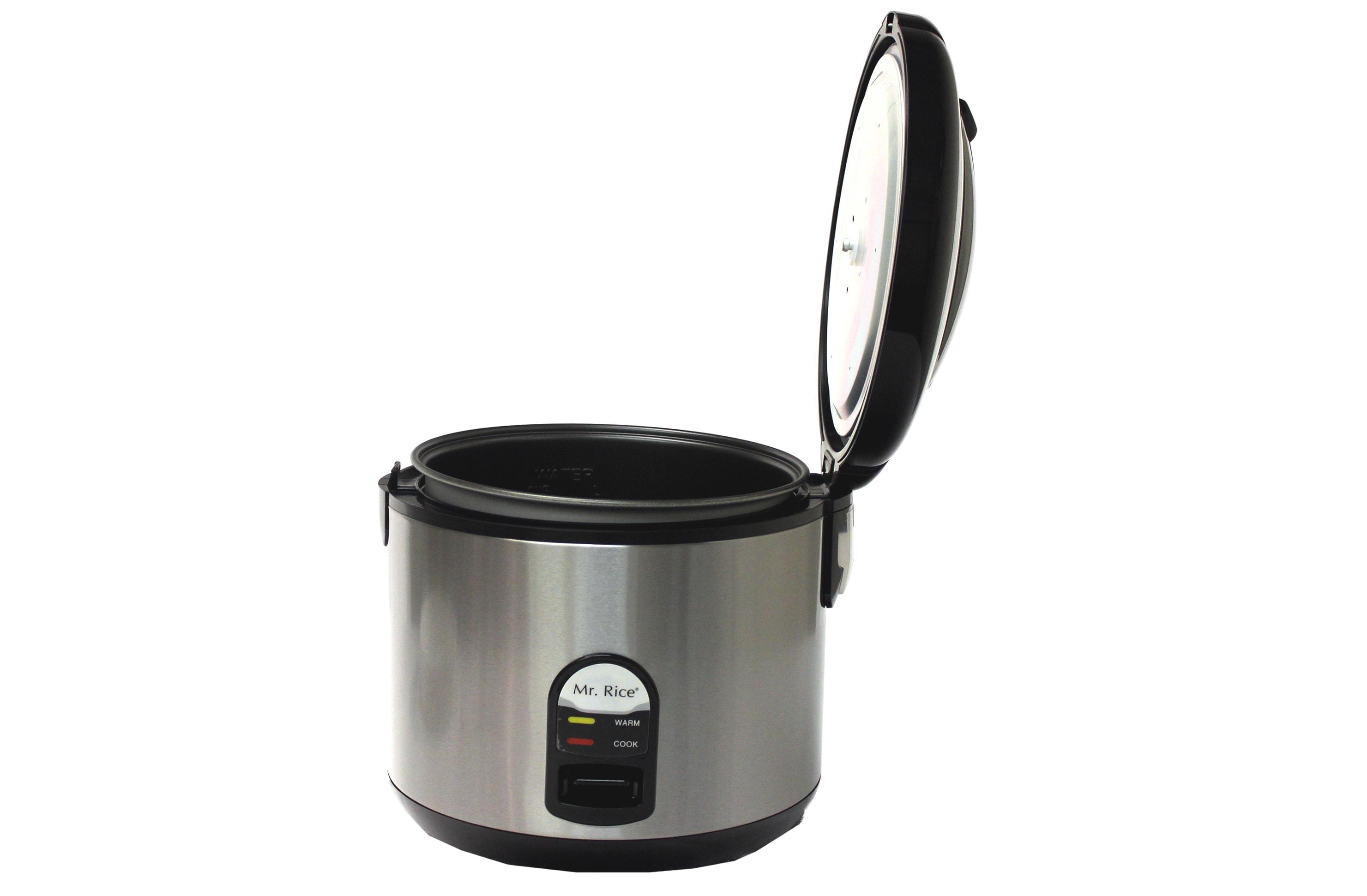 Mr. Rice 10-Cup Stainless Steel Electric Rice Cooker with Steamer