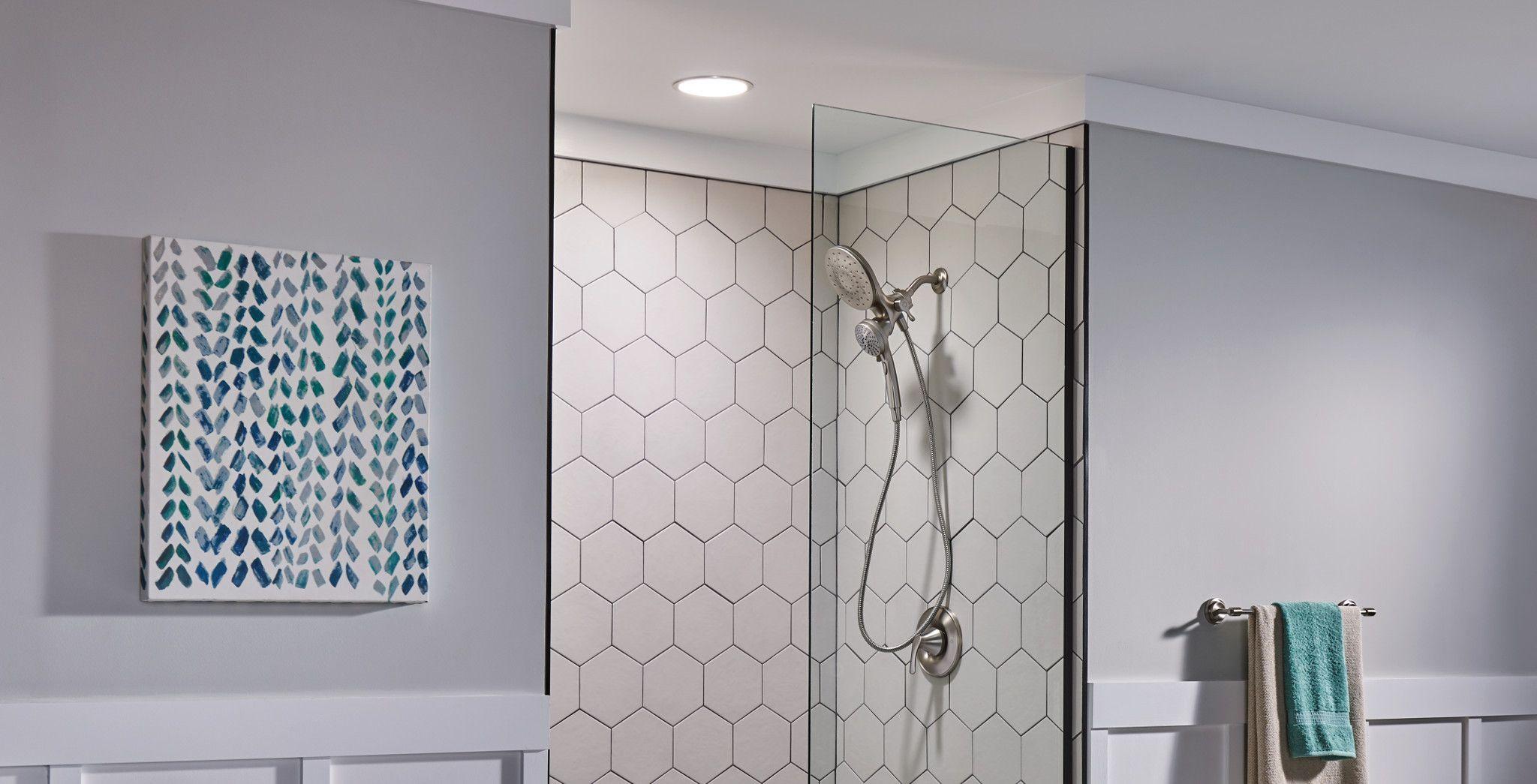 Moen Magnetix Engage 6.0 -Spray Spot Resist Brushed Nickel 6.75-in Round Handheld High Pressure Rain Shower Head 2.5 GPM