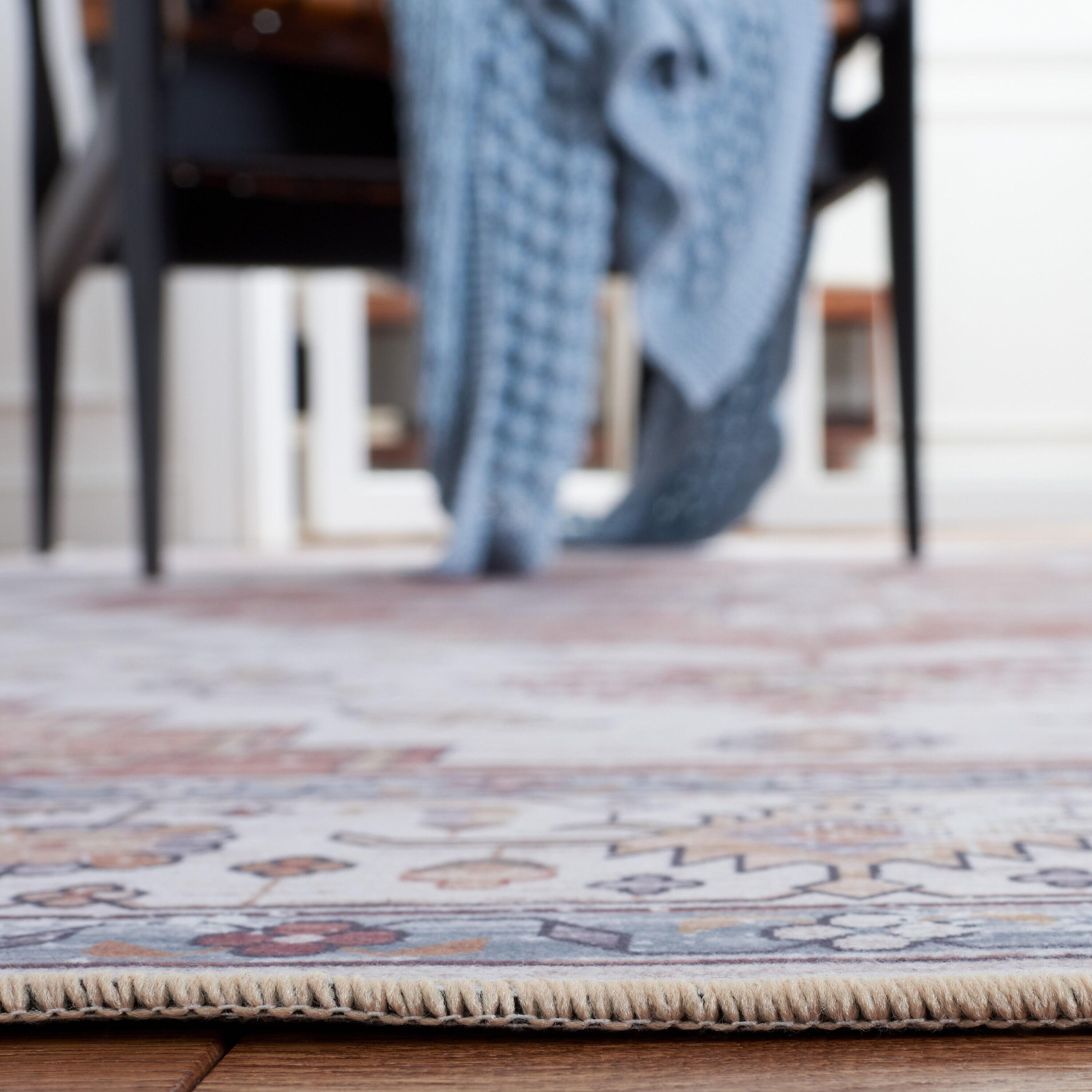 Tucson Vintage Persian TSN109 Power Loomed Machine Washable Skid-Resistant Indoor Area Rug - Ivory/Rust - 8'x10' - Safavieh