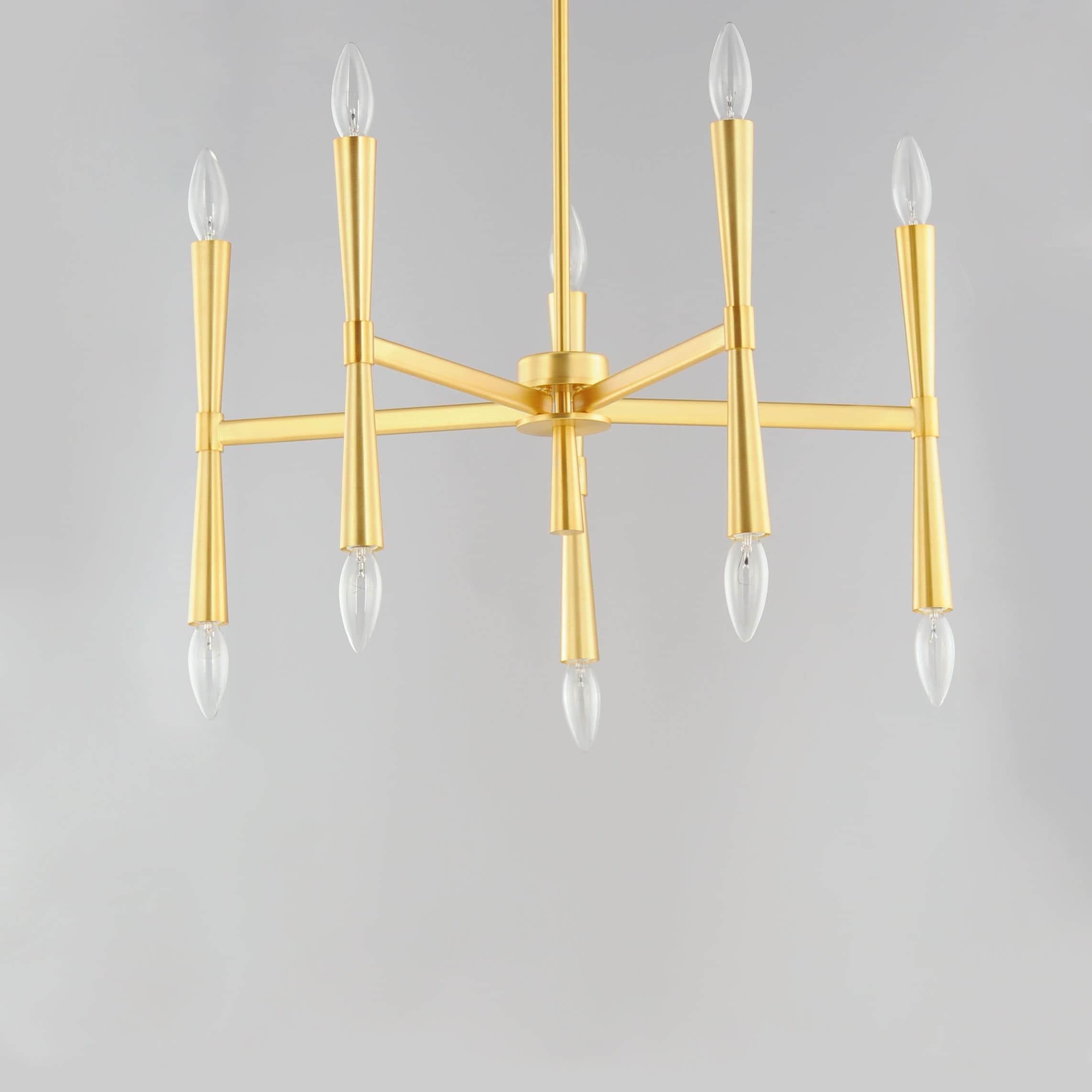 24625SBR-Maxim Lighting-Rome - 10 Light Chandelier-Satin Brass Finish