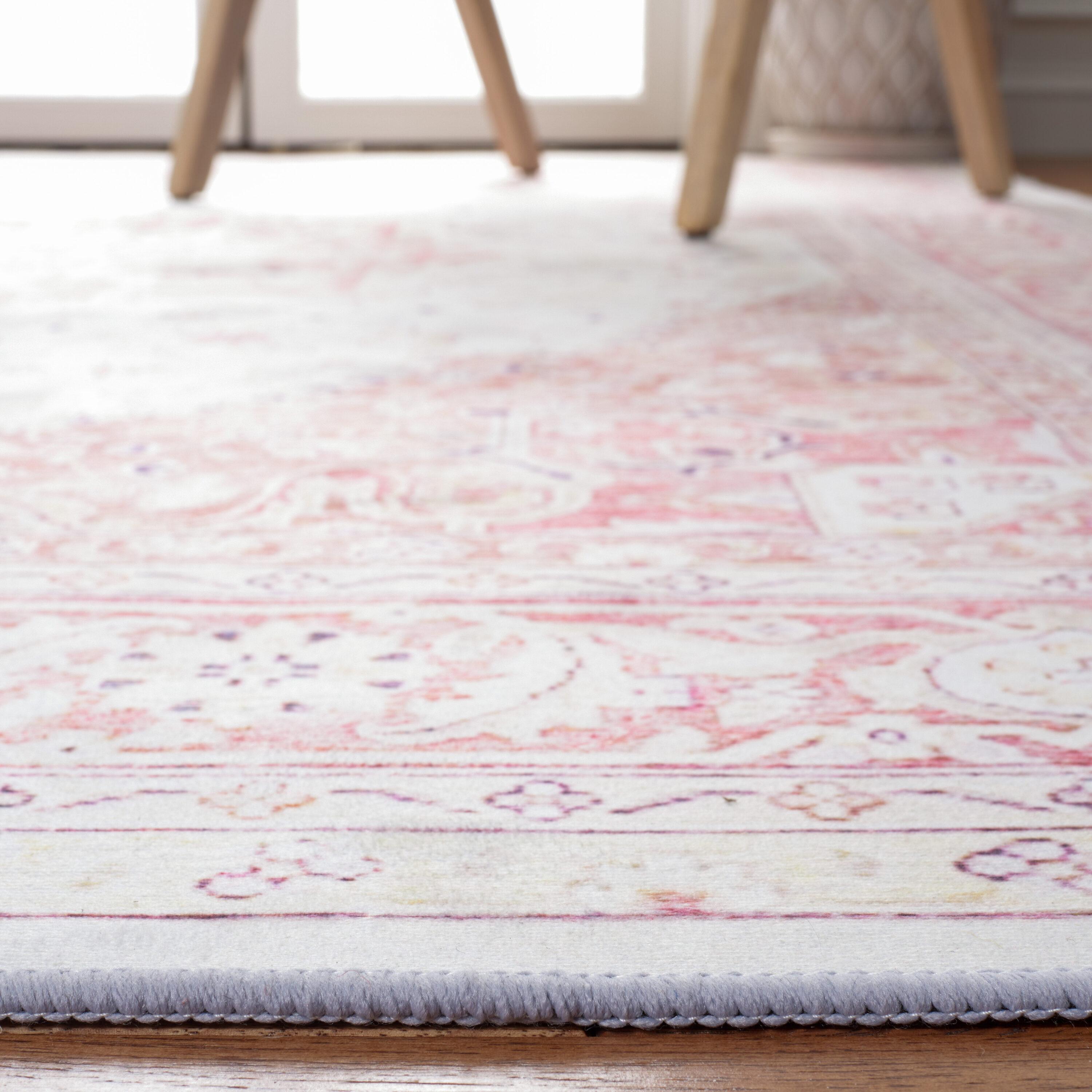 Tucson Vintage Persian TSN107 Power Loomed Machine Washable Skid-Resistant Indoor Accent Rug - Beige/Rust - 3'x5' - Safavieh