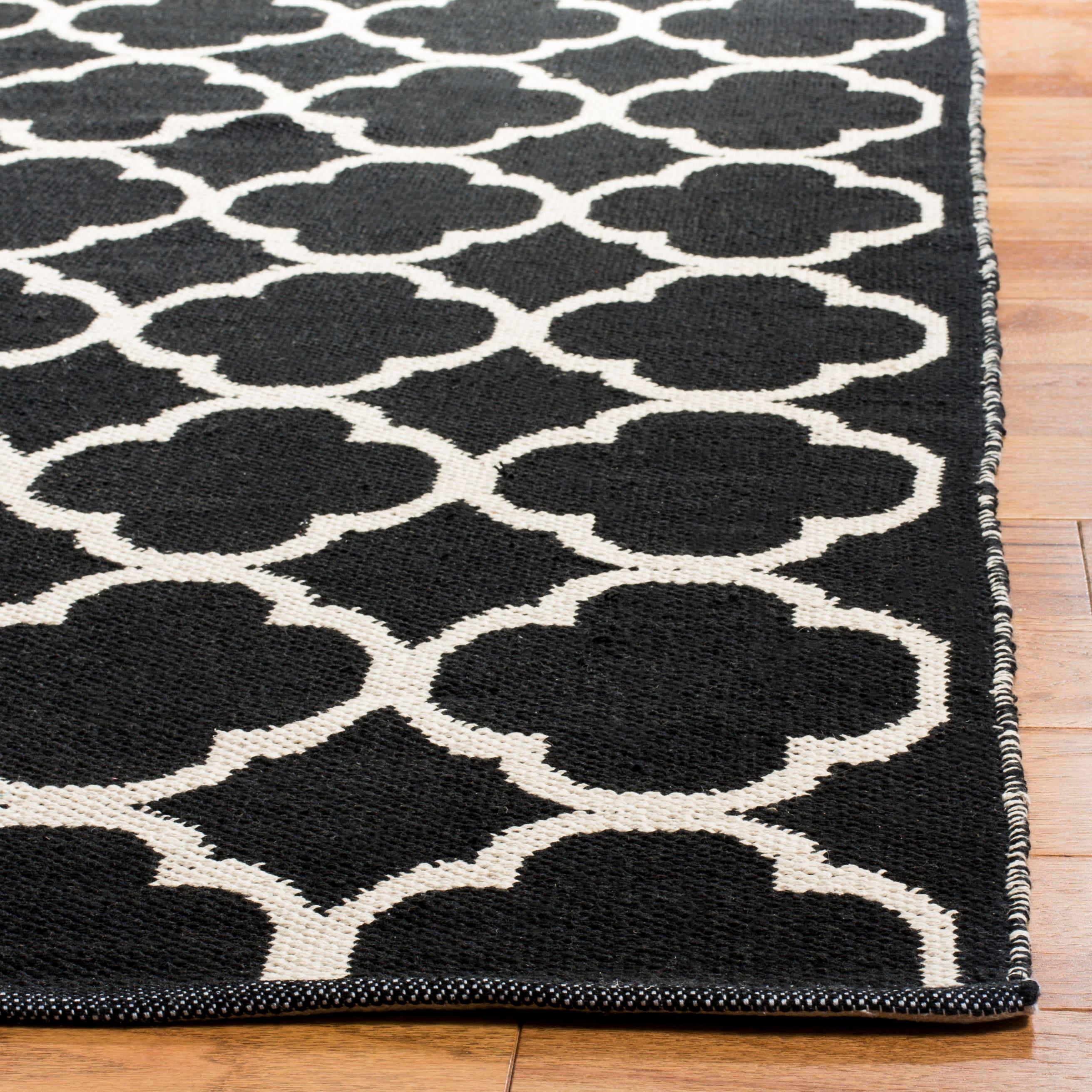 Montauk MTK725 Hand Woven Indoor Area Rug - Black/Ivory - 8'x10' - Safavieh.