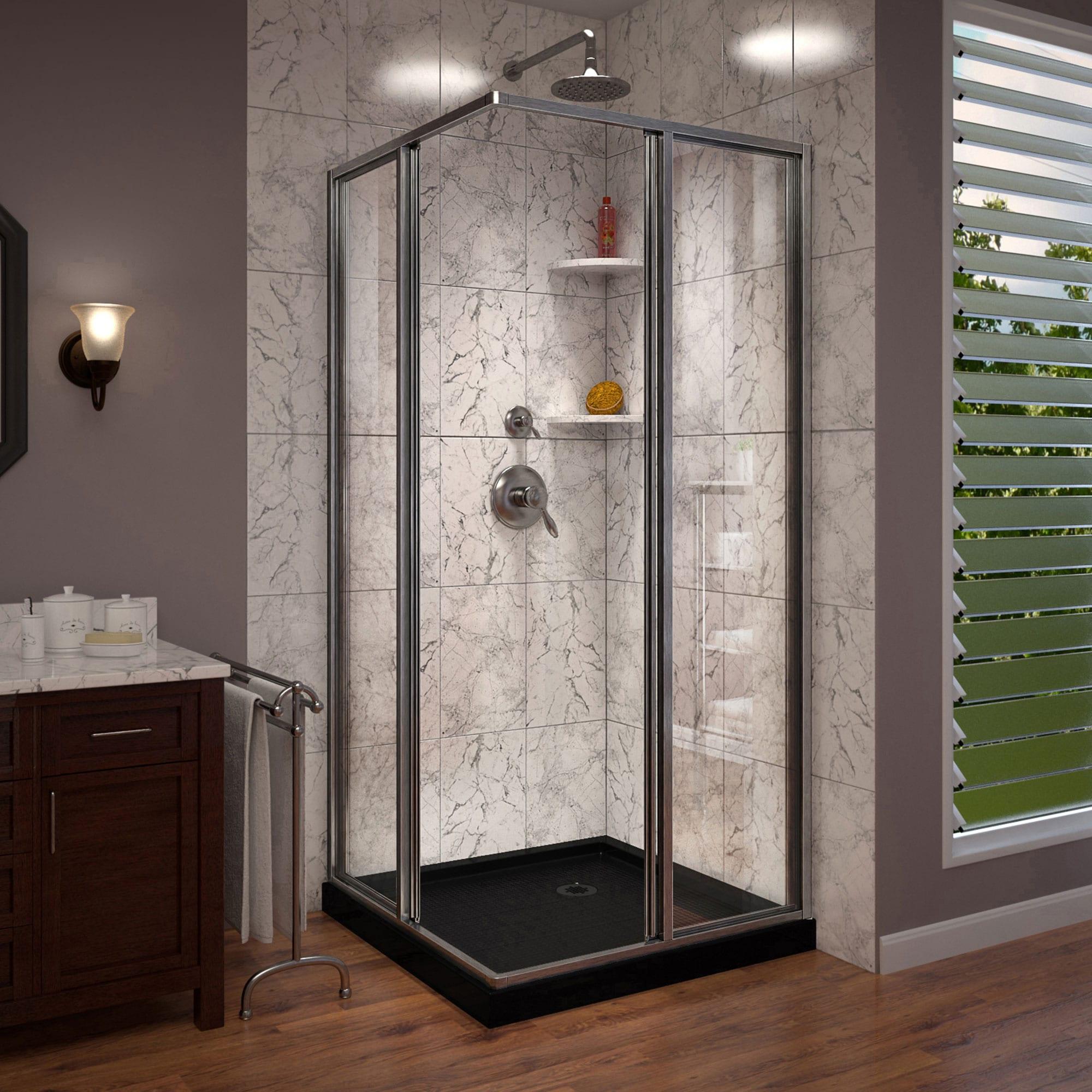 DreamLine Cornerview 36 in. D x 36 in. W x 74 3/4 in. H Framed Sliding Shower Enclosure