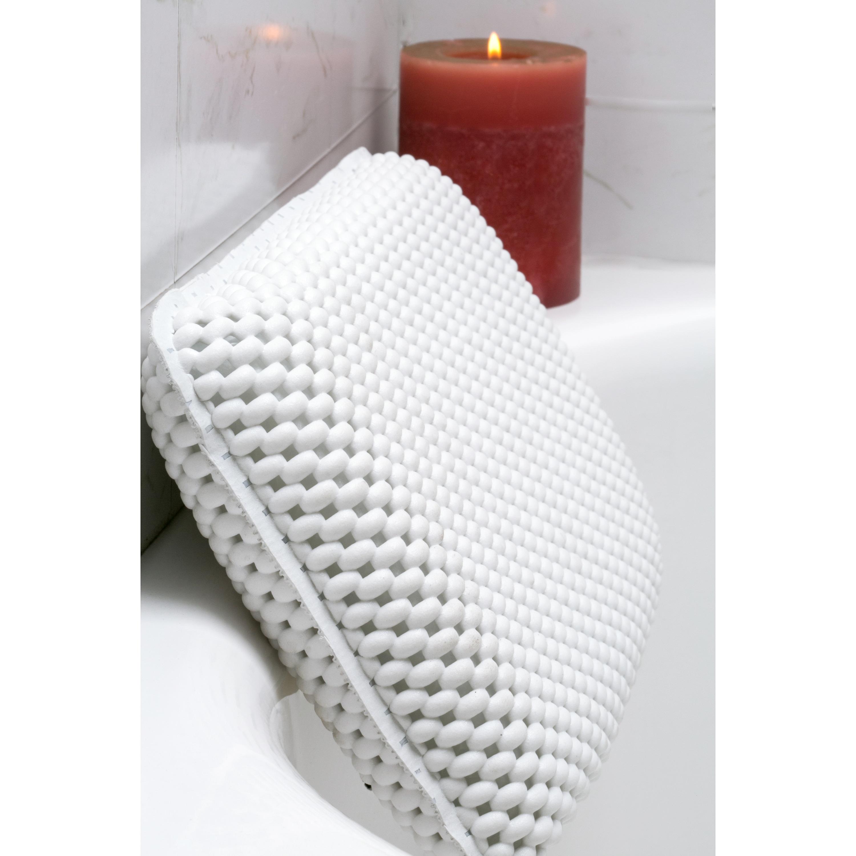 Bath Bliss Spa Foam Bath Pillow, White