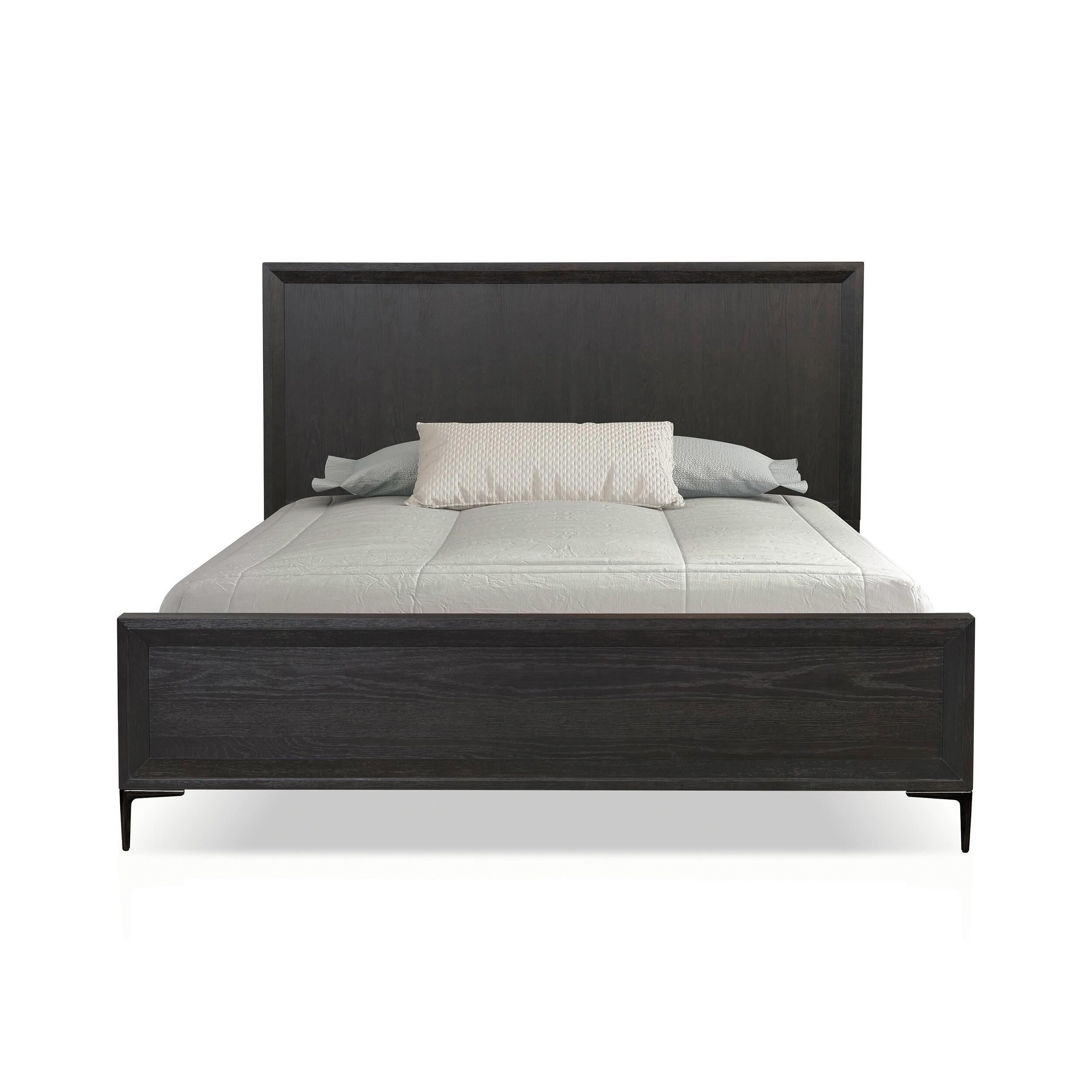 Furniture of America Brio Solid Wood Queen Panel Bed, Espresso