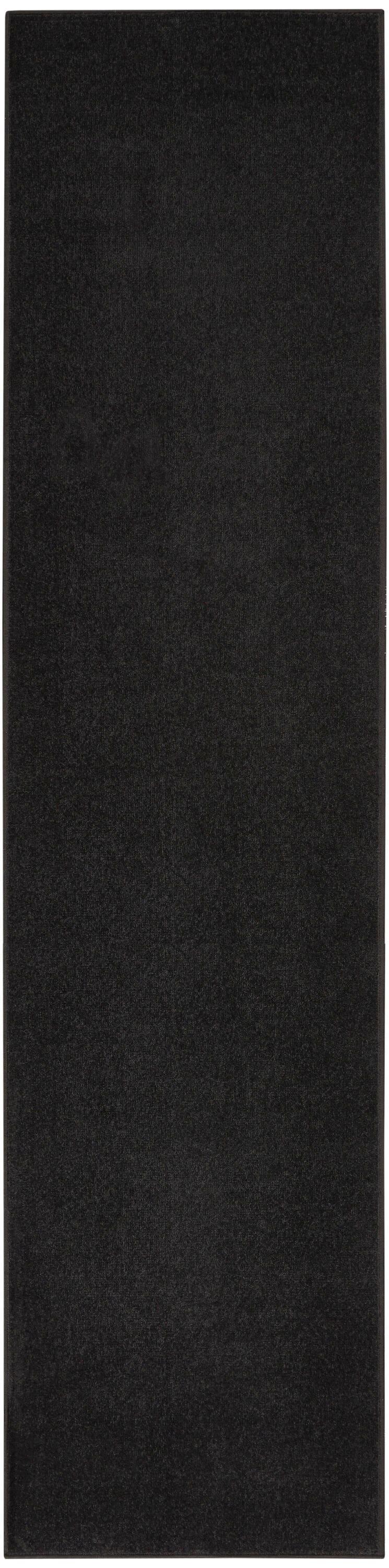 Nourison Essentials Easy Care Indoor Outdoor Area Rug - Black 2'2" x 12'