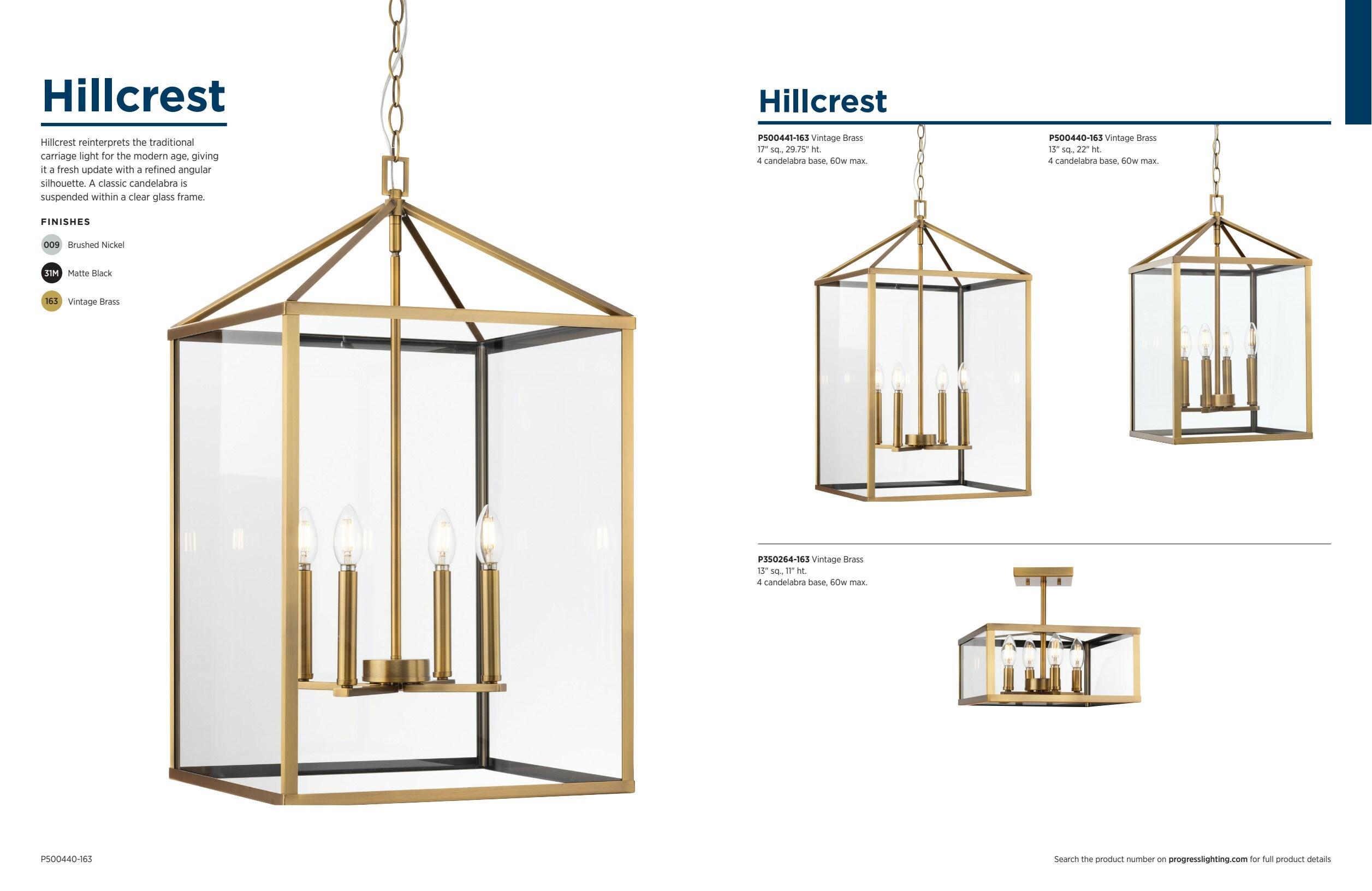 Hillcrest 4 - Light Dimmable Square / Rectangle Chandelier