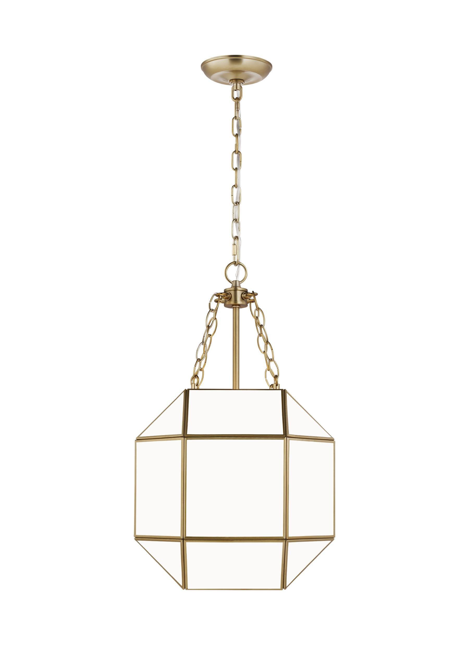 Morrison Satin Brass 23.25" Indoor/Outdoor Glass Jar Lantern