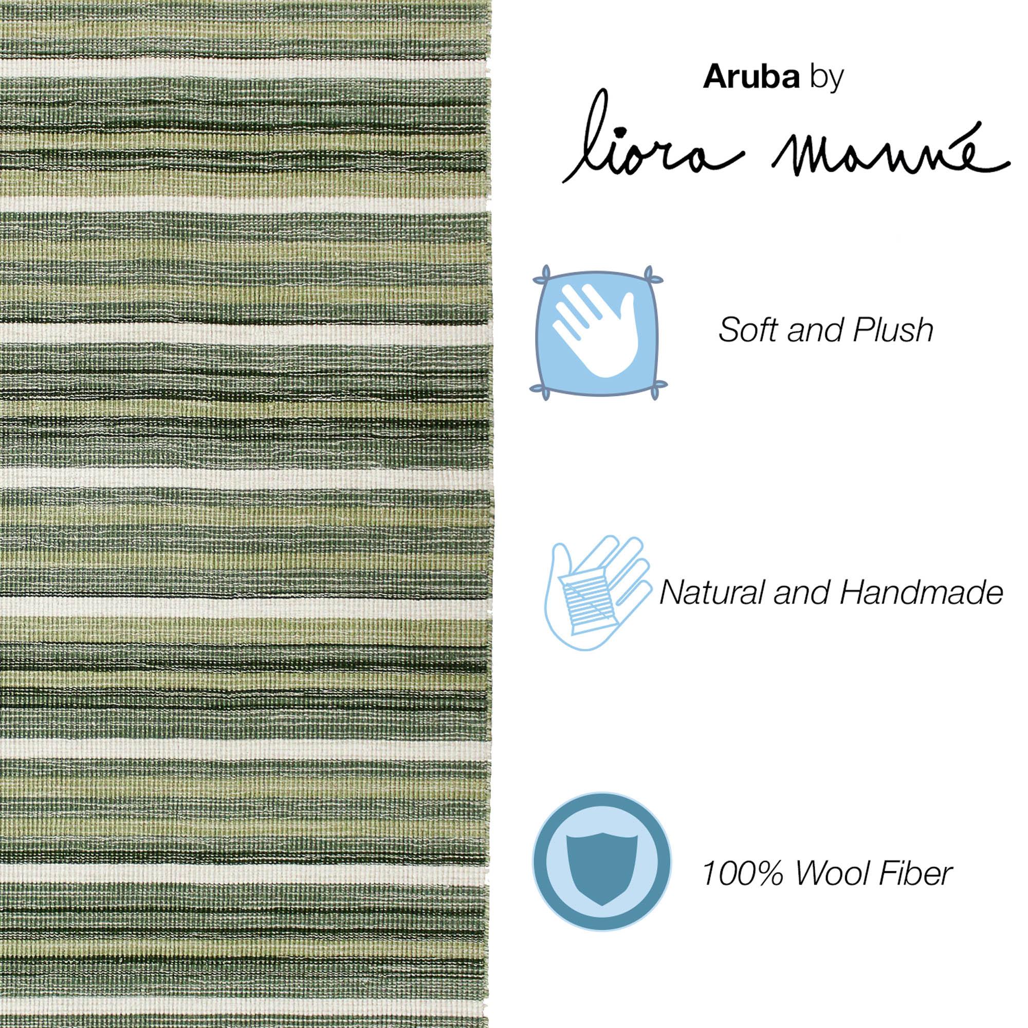 Myhre Ombre Handmade Hand-Loomed Wool Aqua Area Rug