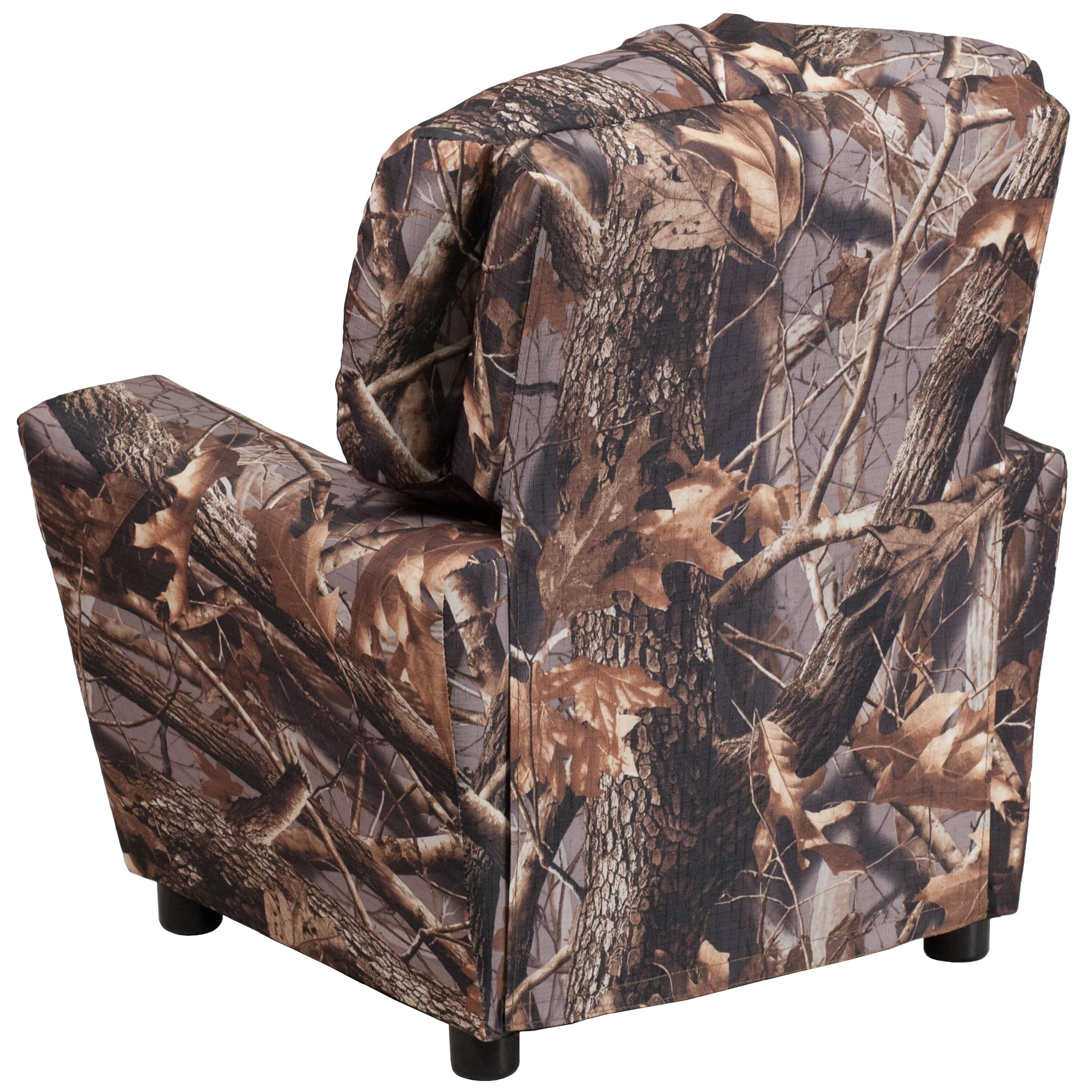 Flash Furniture Chandler Contemporary Camouflaged Fabric Kids Recliner with Cup Holder