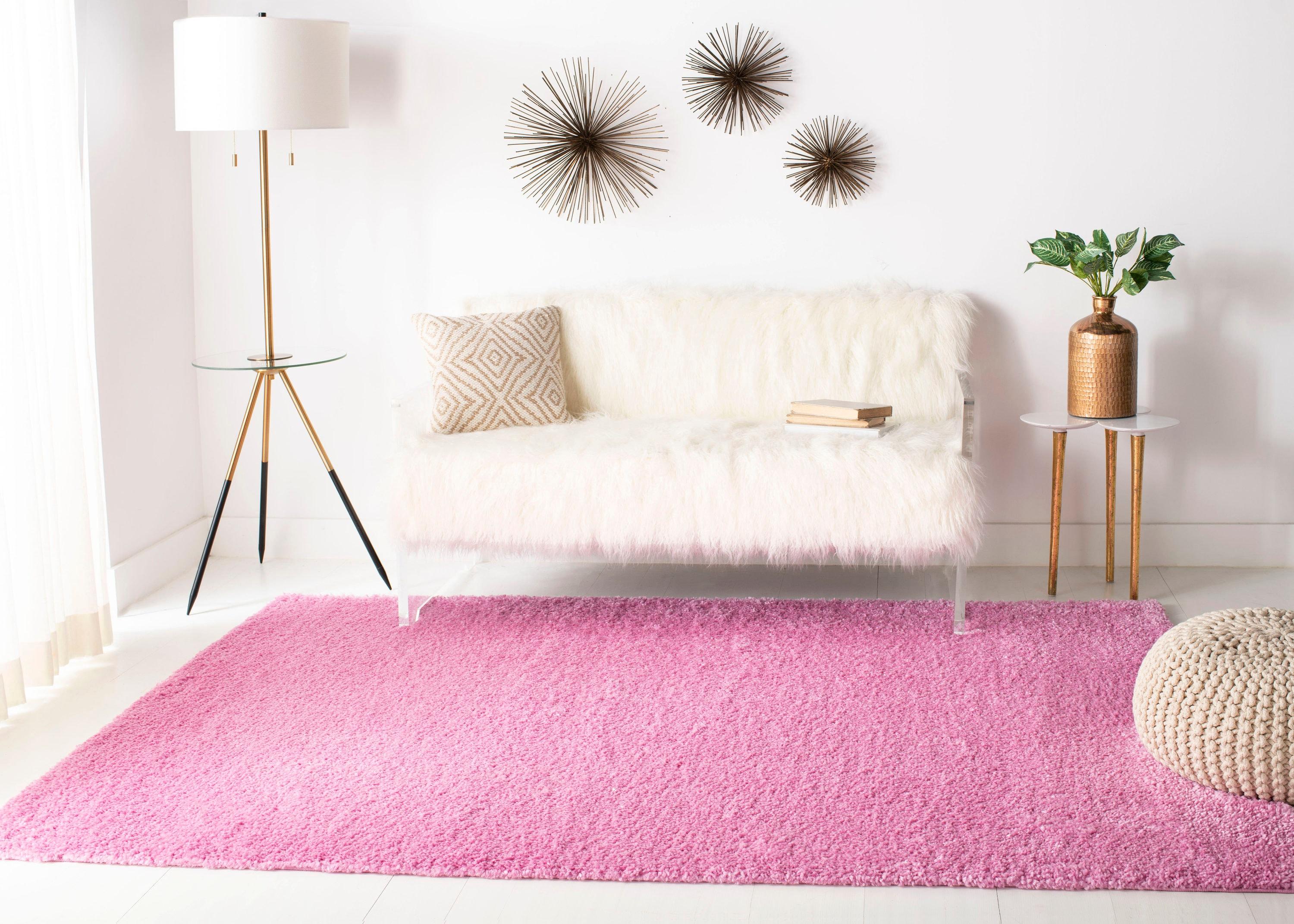 August Shag 900 AUG900 Power Loomed Indoor Area Rug - Pink - 6'x9' - Safavieh