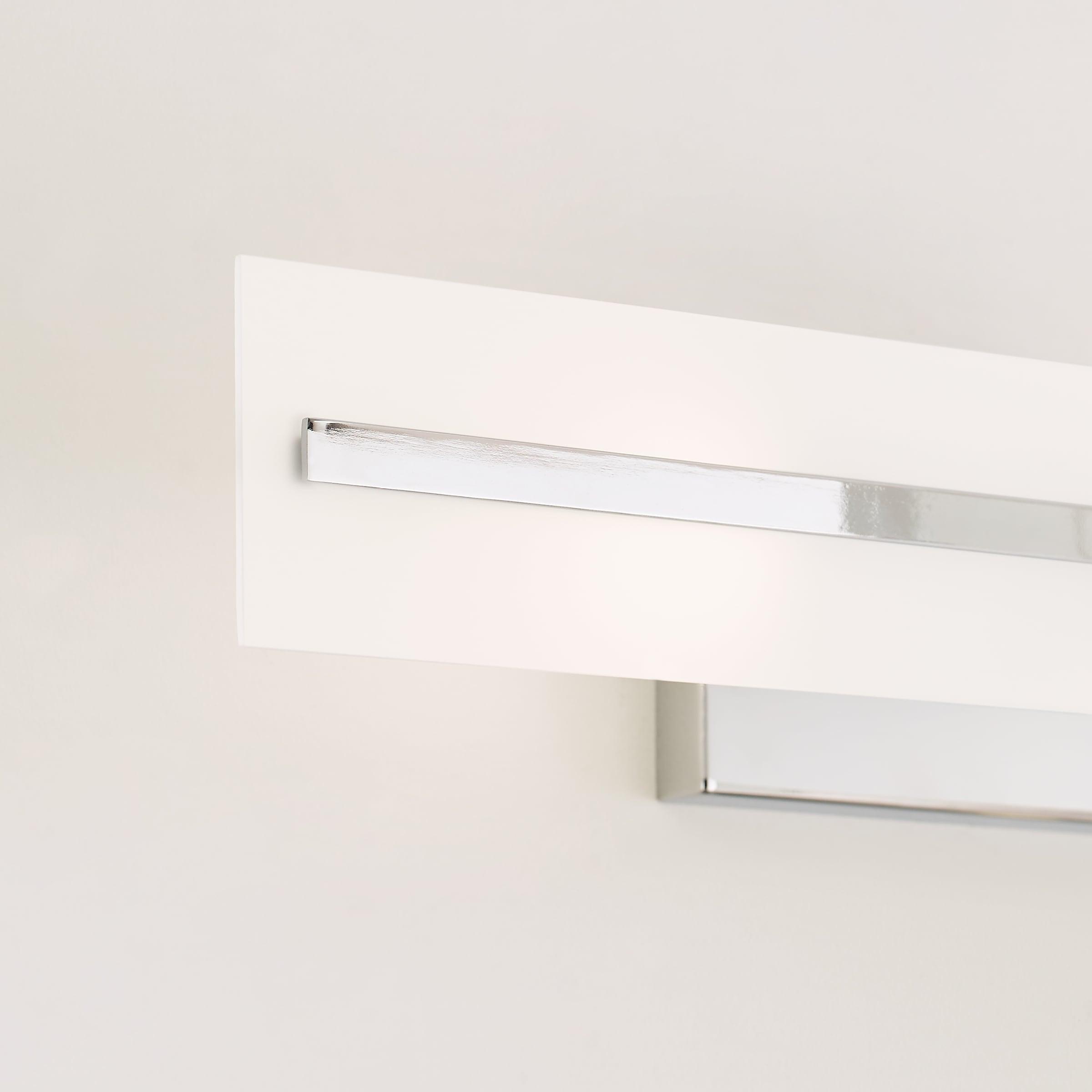 Dex Chrome 2-Light Outdoor Vanity with Satin Etched Glass