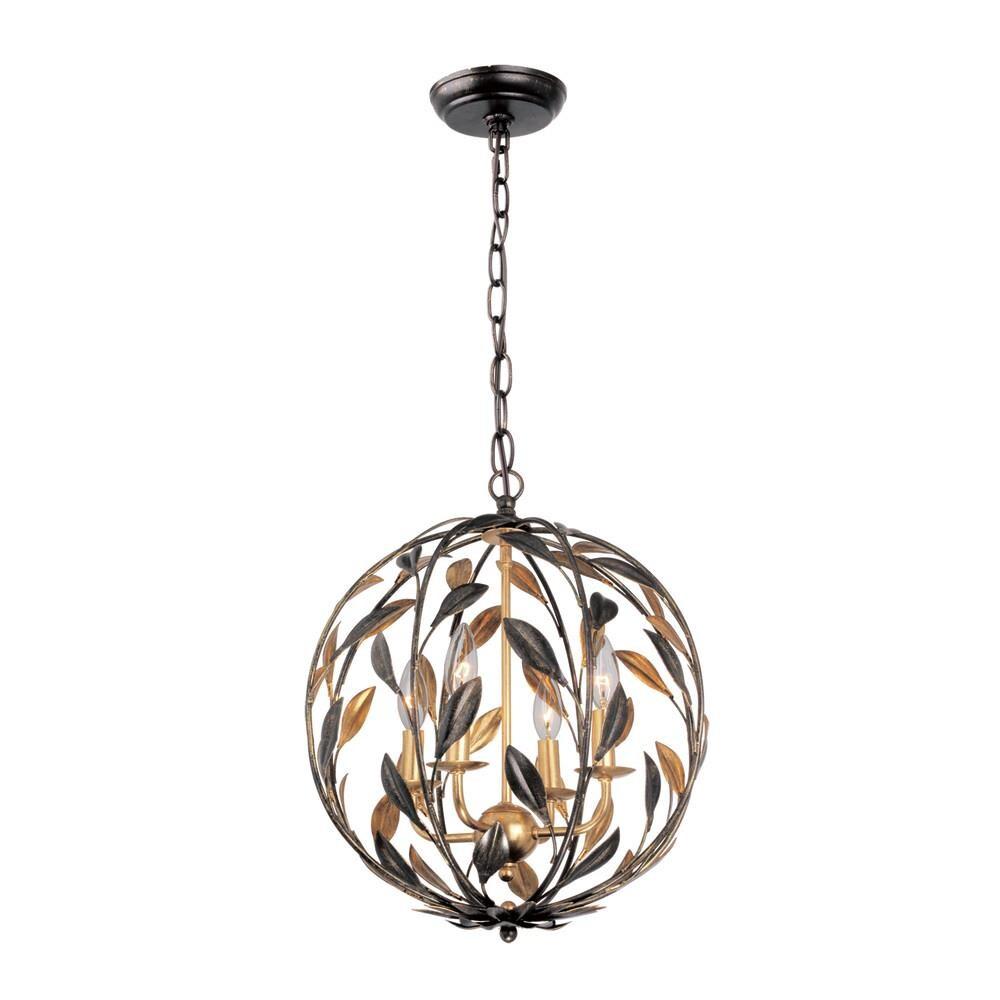 Crystorama Lighting - Four Light Mini Chandelier - Broche - 4 Light Chandelier