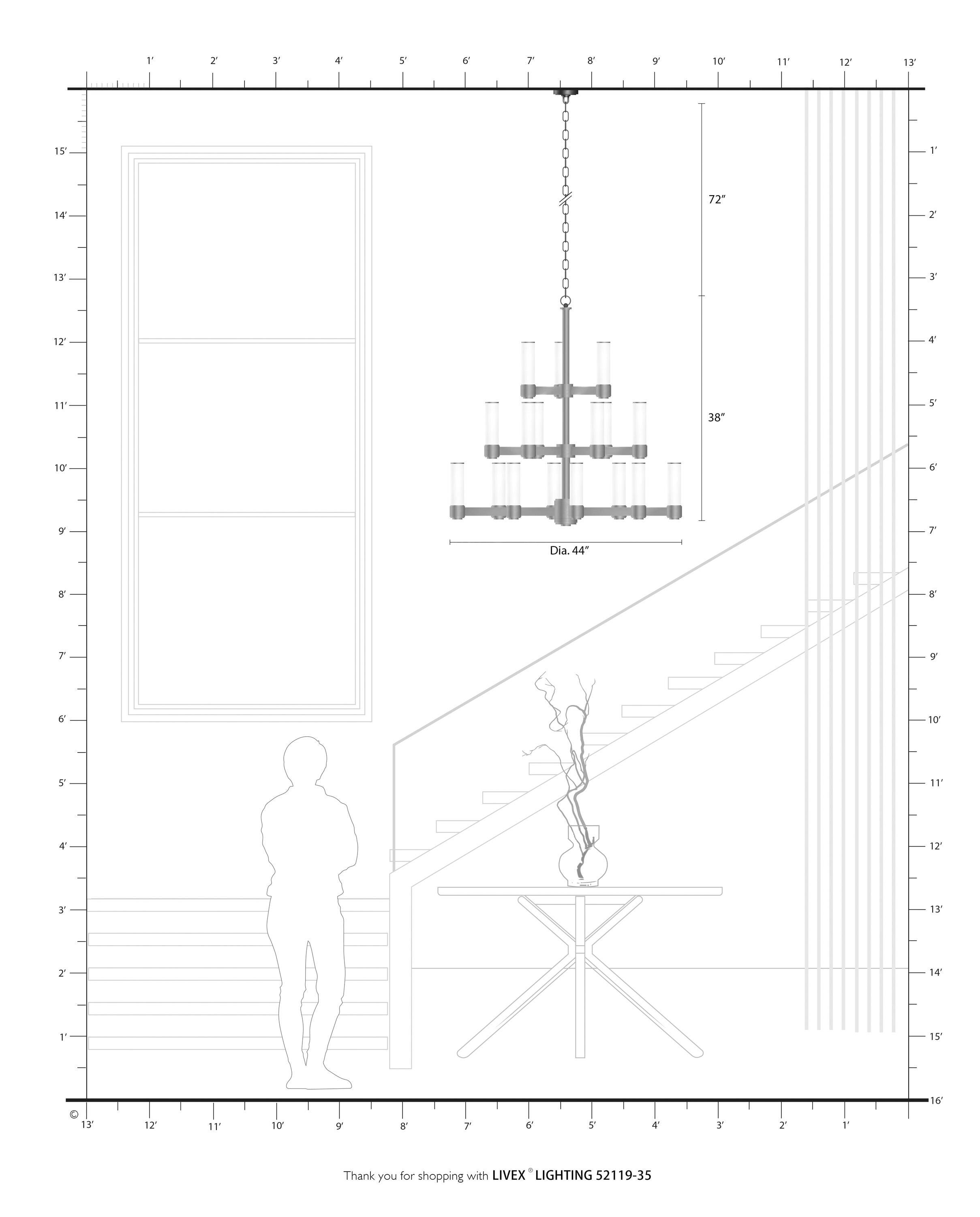 Livex Lighting - Weston - 17 Light Foyer Chandelier in Contemporary Style - 44
