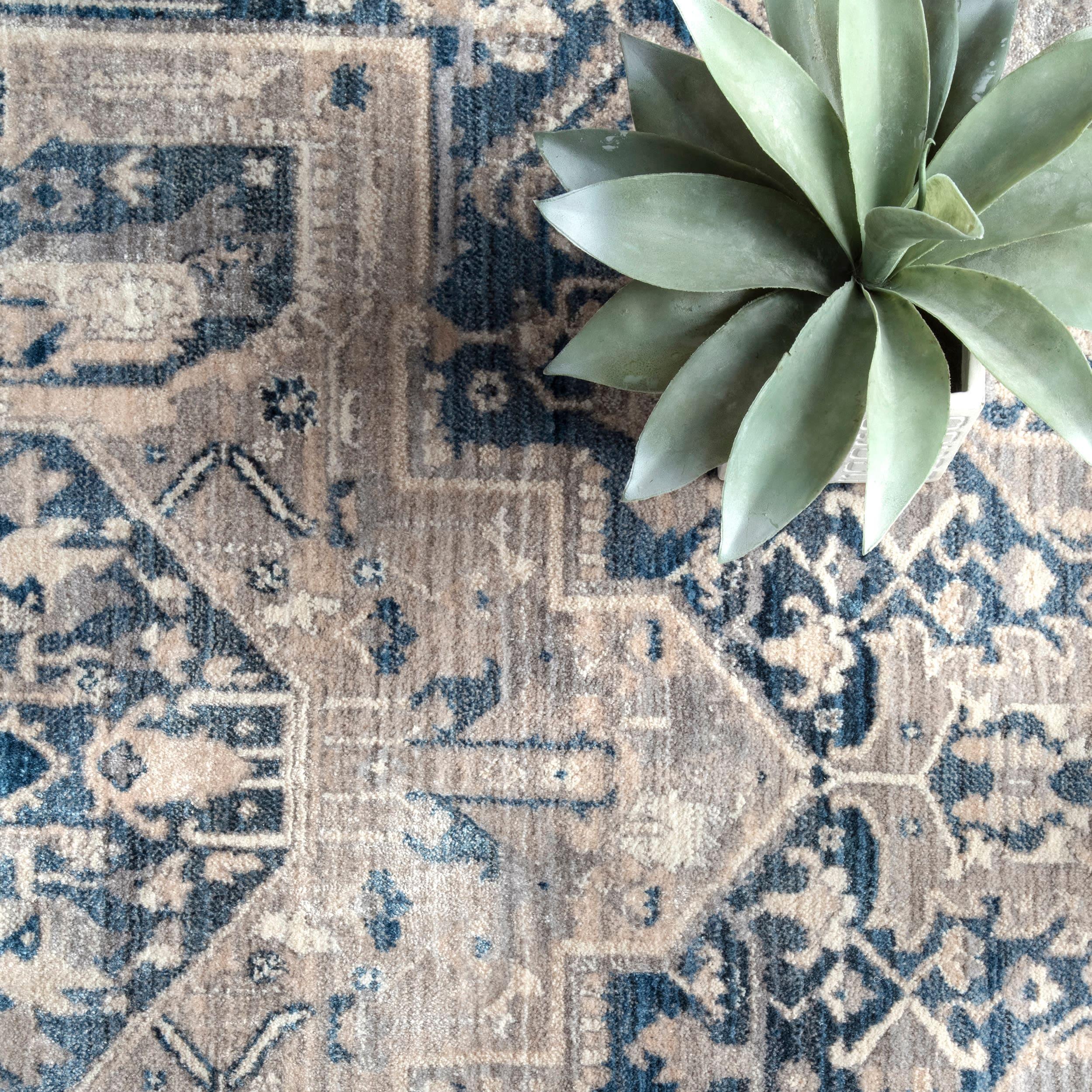 Nuloom Harriet Oriental/Persian 4x6 Indoor Area Rug for Living Room Bedroom Dining Room Kitchen, Grey/Multicolor