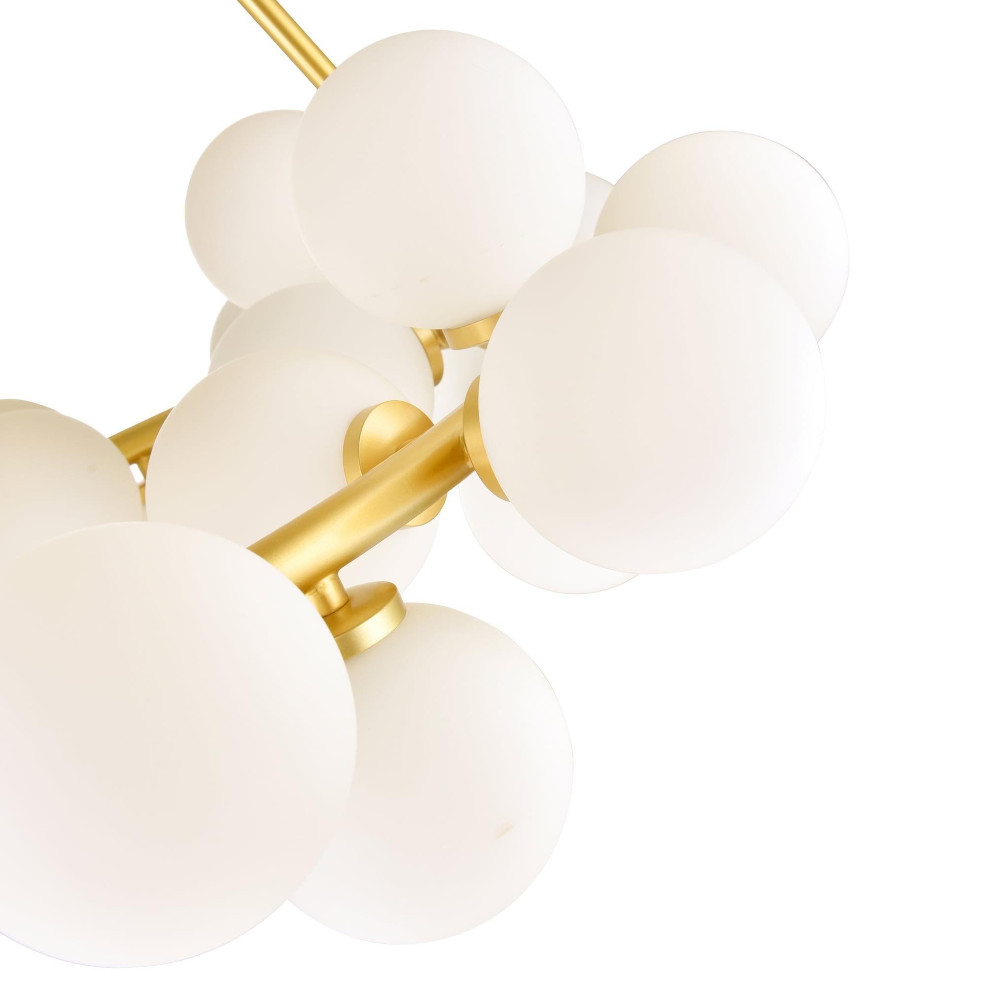 CWI Lighting Arya 70 Light Contemporary Metal Chandelier in Satin Gold