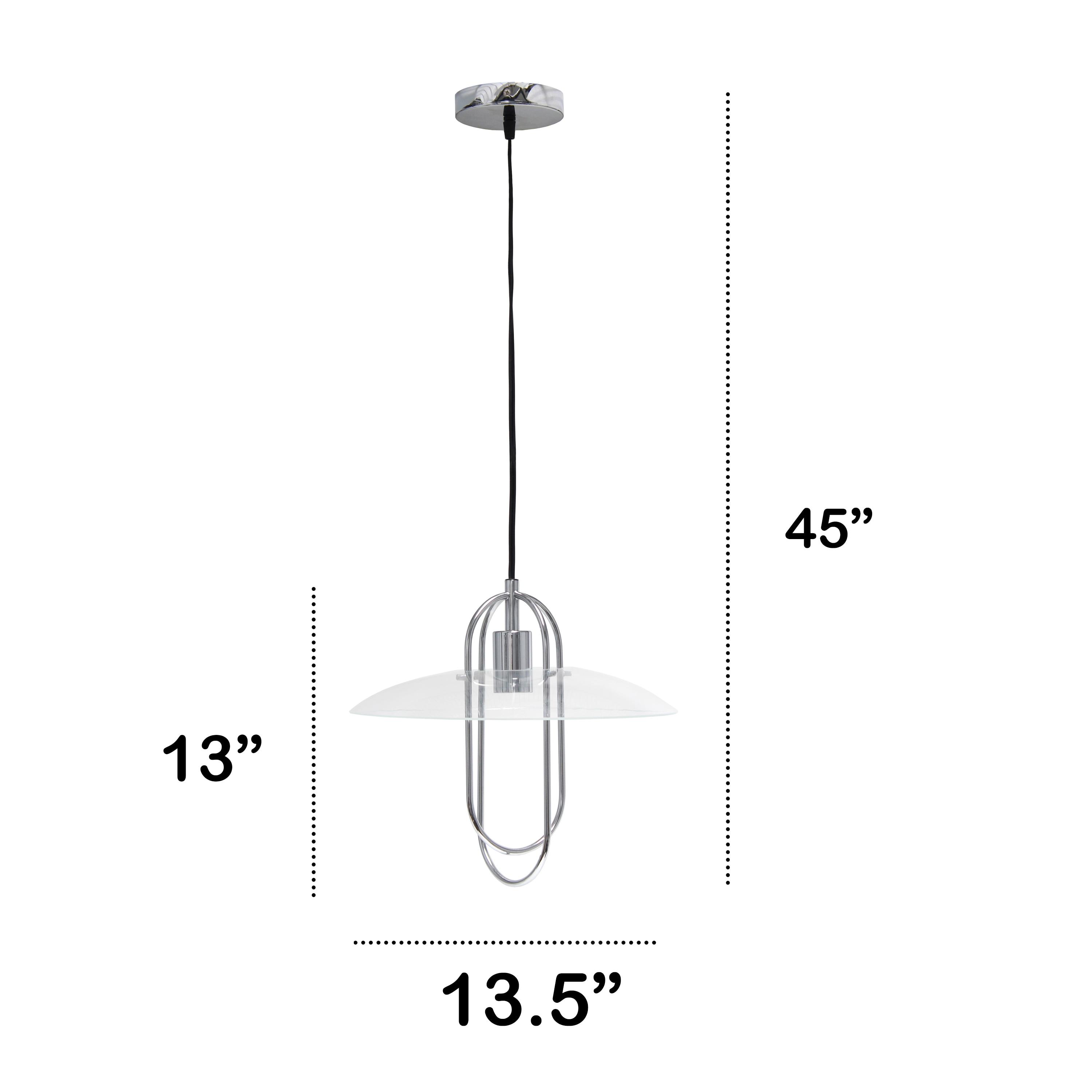 1-Light Elongated Metal Pendant - Lalia Home