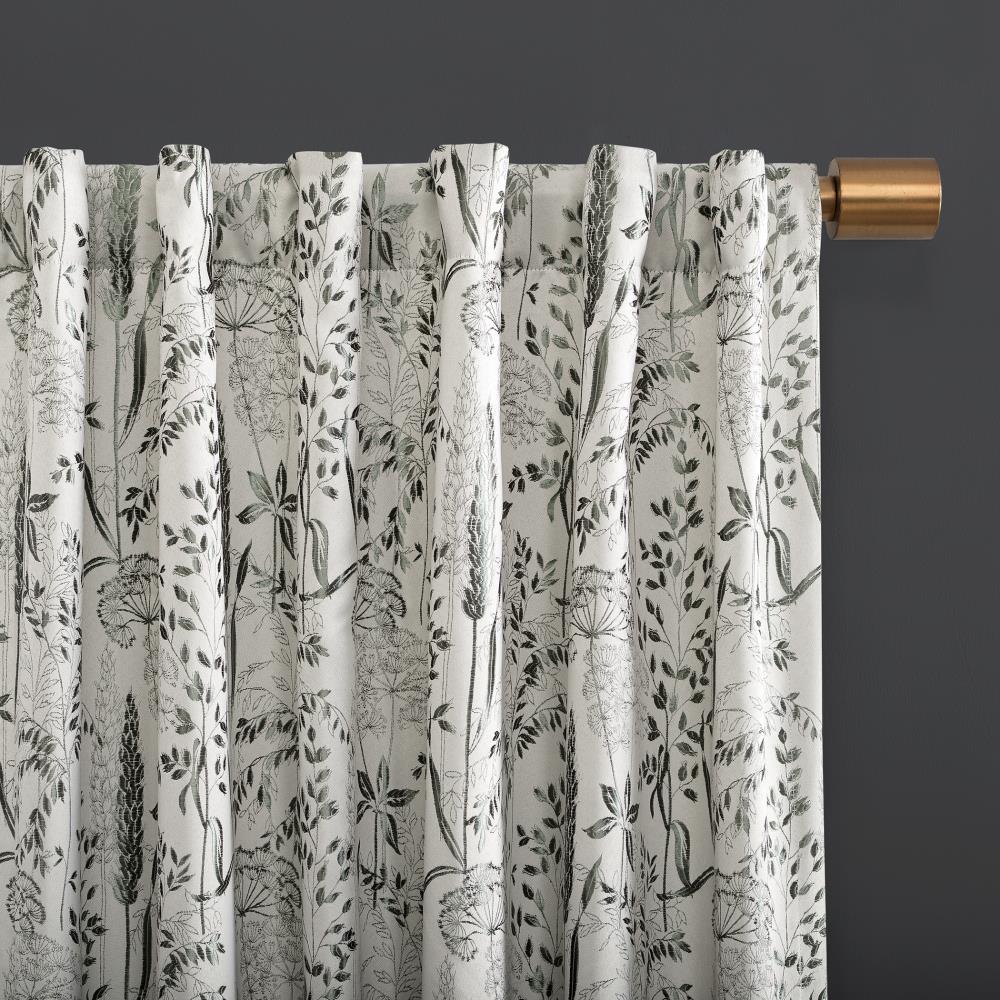 Scott Living Aubry Shimmering Floral 100% Blackout Back Tab Curtain Panel
