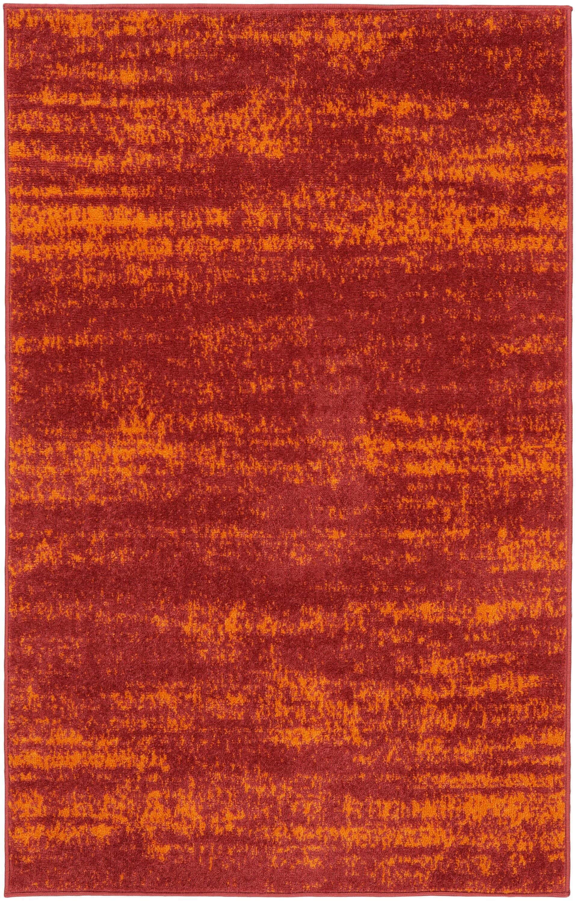 Nourison Essentials 3' x 5' Red Modern Indoor/Outdoor Rug