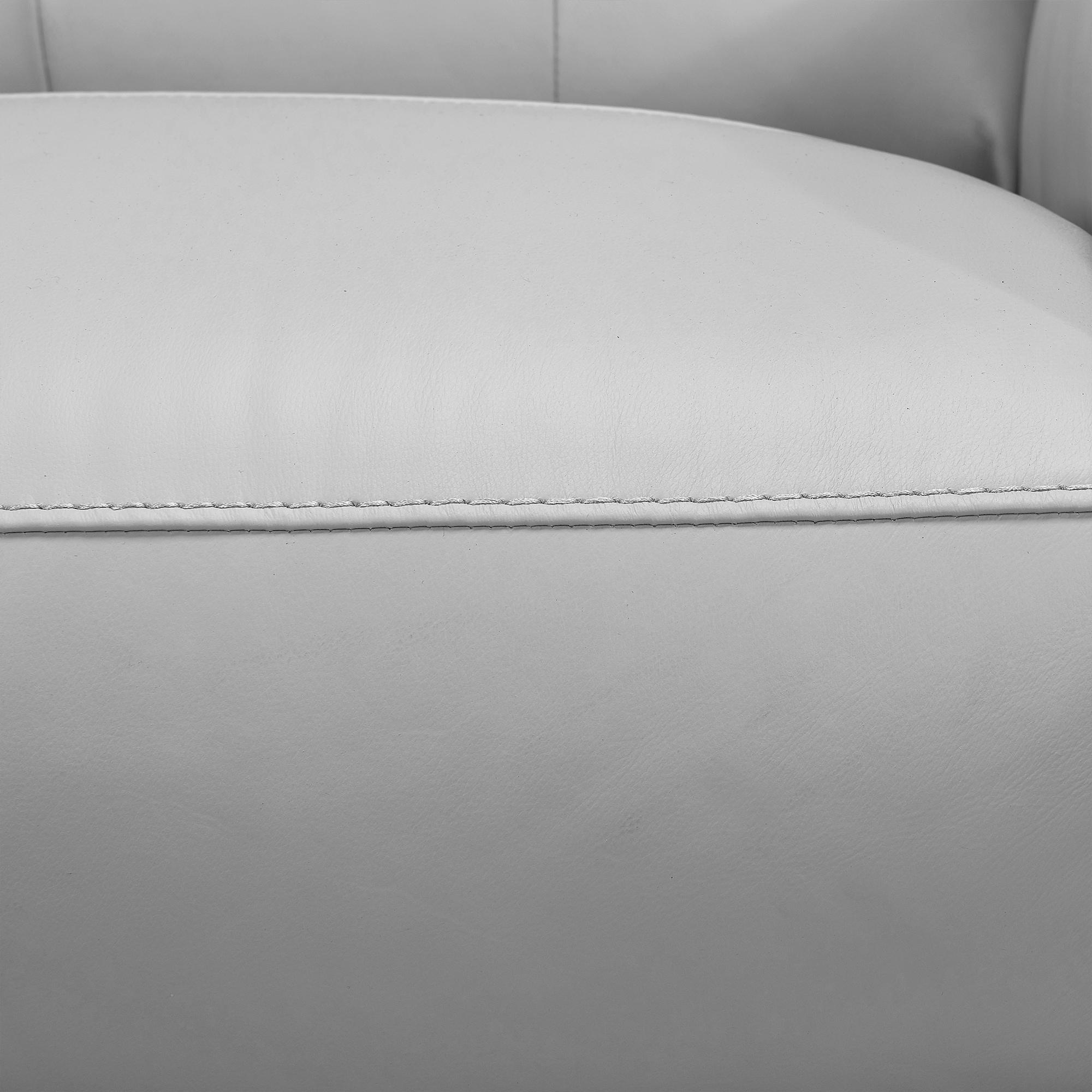 Lizette Top Grain Leather Dove Grey Power Recliner Sofa with USB