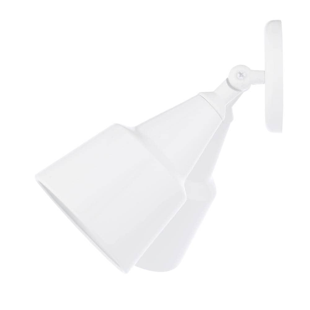 White Aluminum Dual Head Outdoor Flood Light