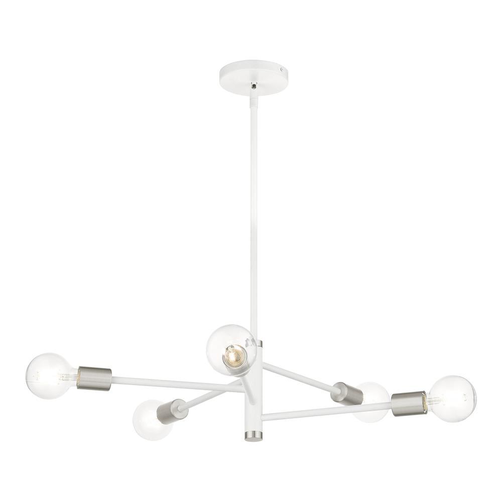Livex Lighting Bannister 5 - Light Chandelier in  White