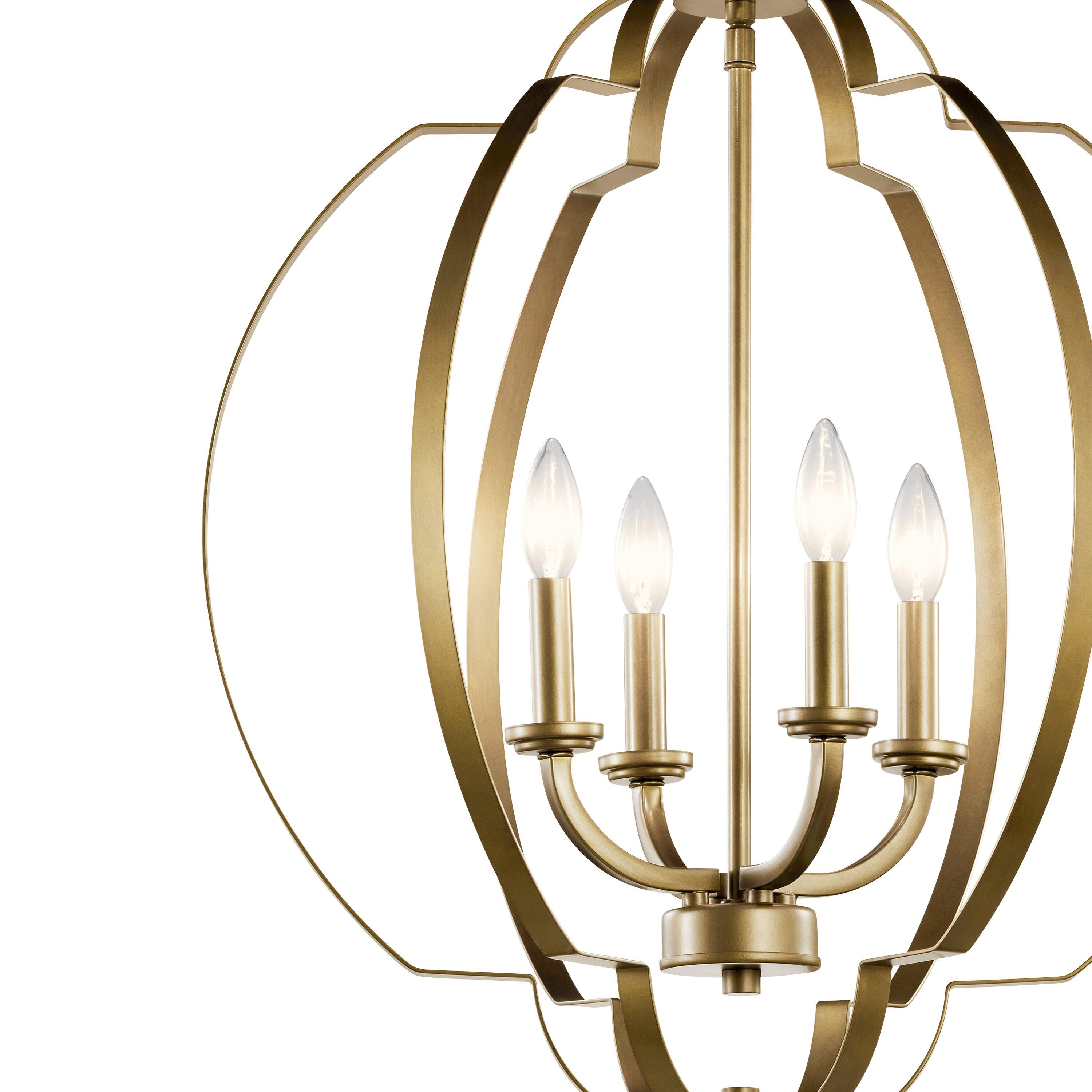 Kichler Lighting Voleta 4 - Light Pendant in  Natural Brass