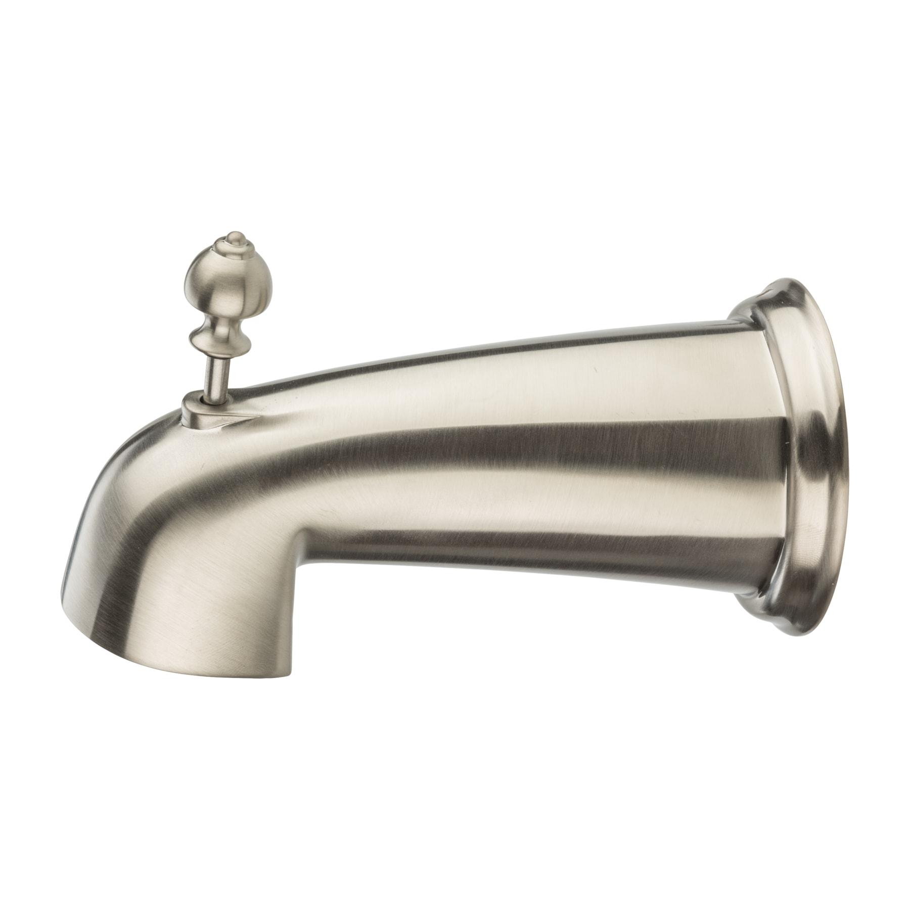 Brushed Nickel Wall Mounted Tub Spout with Diverter