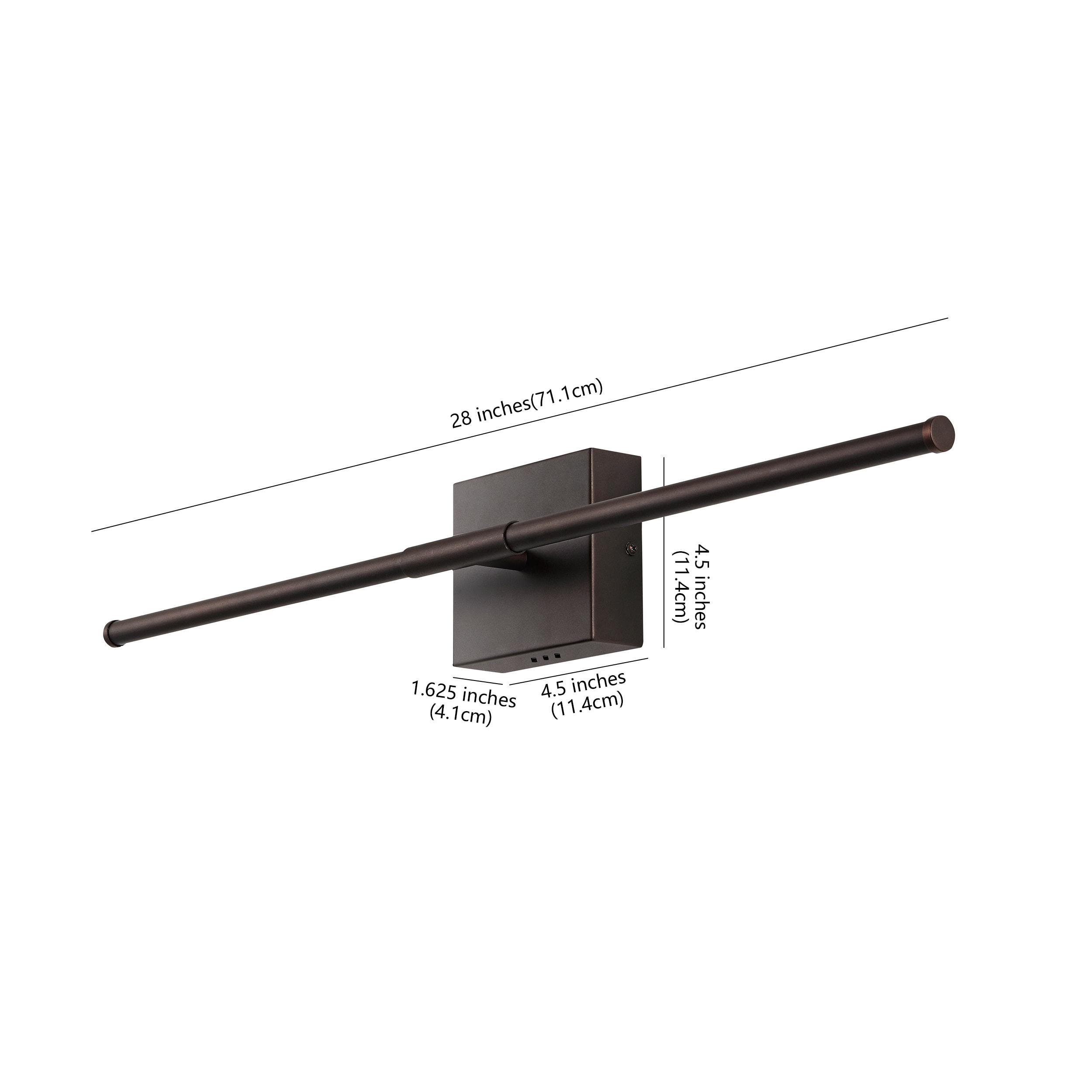 JONATHAN Y Makena 16.25" Modern Minimalist Dimmable Integrated LED Metal Wall Sconce, Oil Rubbed Bronze
