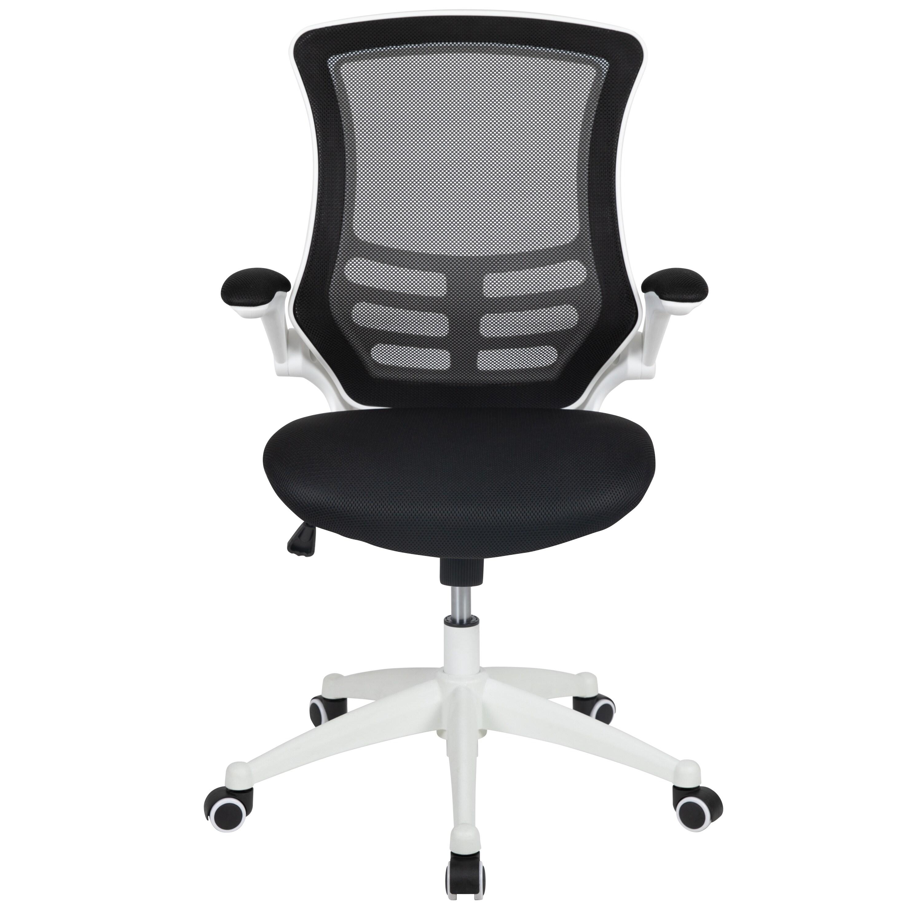 Jayetta Mid-Back Mesh Swivel Ergonomic Office Chair with Flip-Up Arms by Flash Furniture