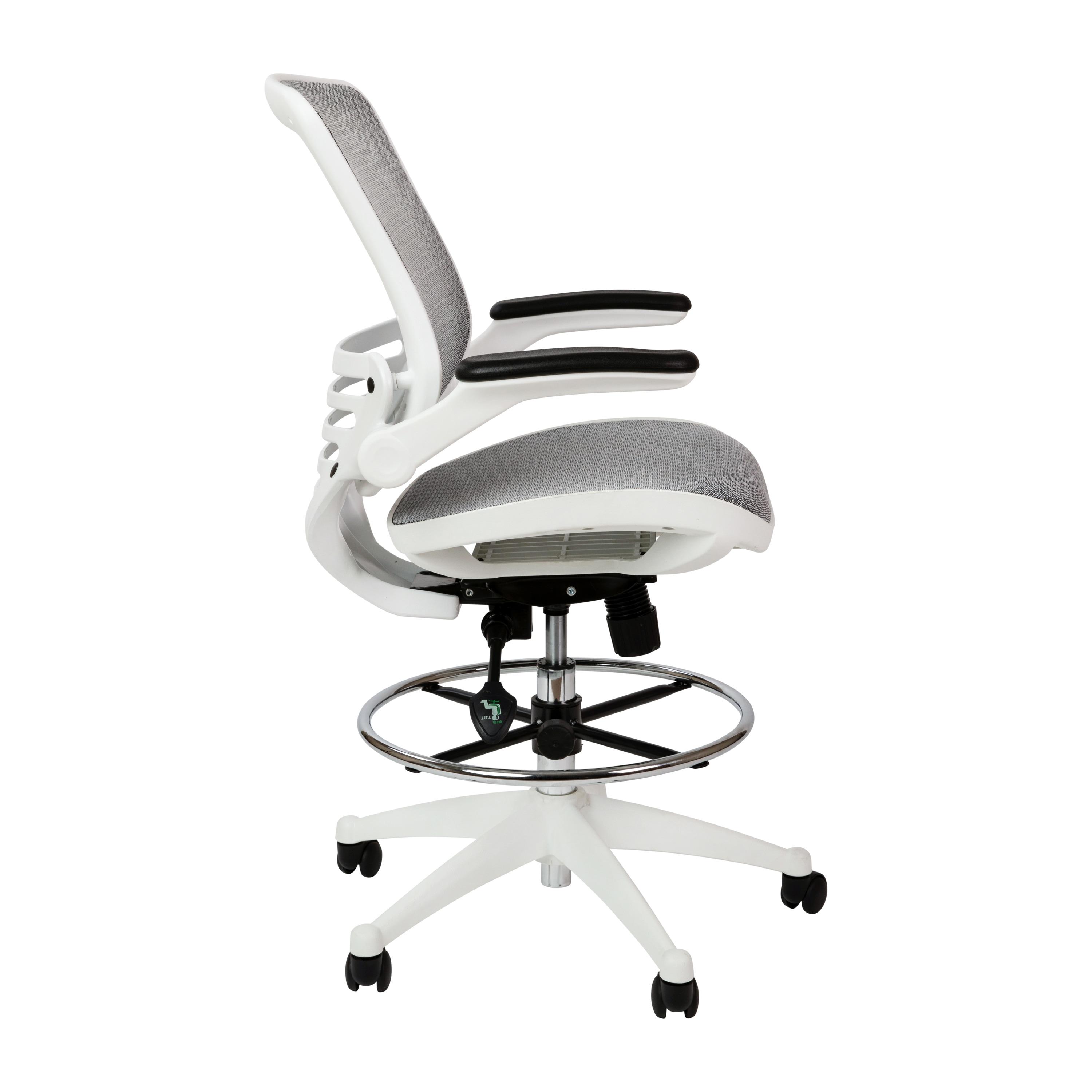 Flash Furniture Mignone Mid-Back Transparent Mesh Office Chair with Flip-Up Arms by Flash Furniture