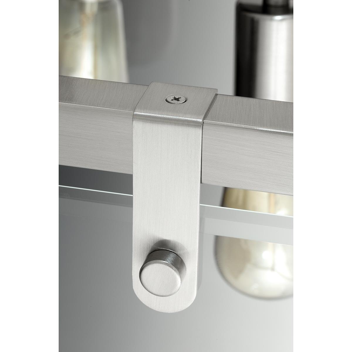 Progress Lighting Glayse 4-Light Semi-Flush Convertible Fixture, Brushed Nickel, Beveled Glass Shade