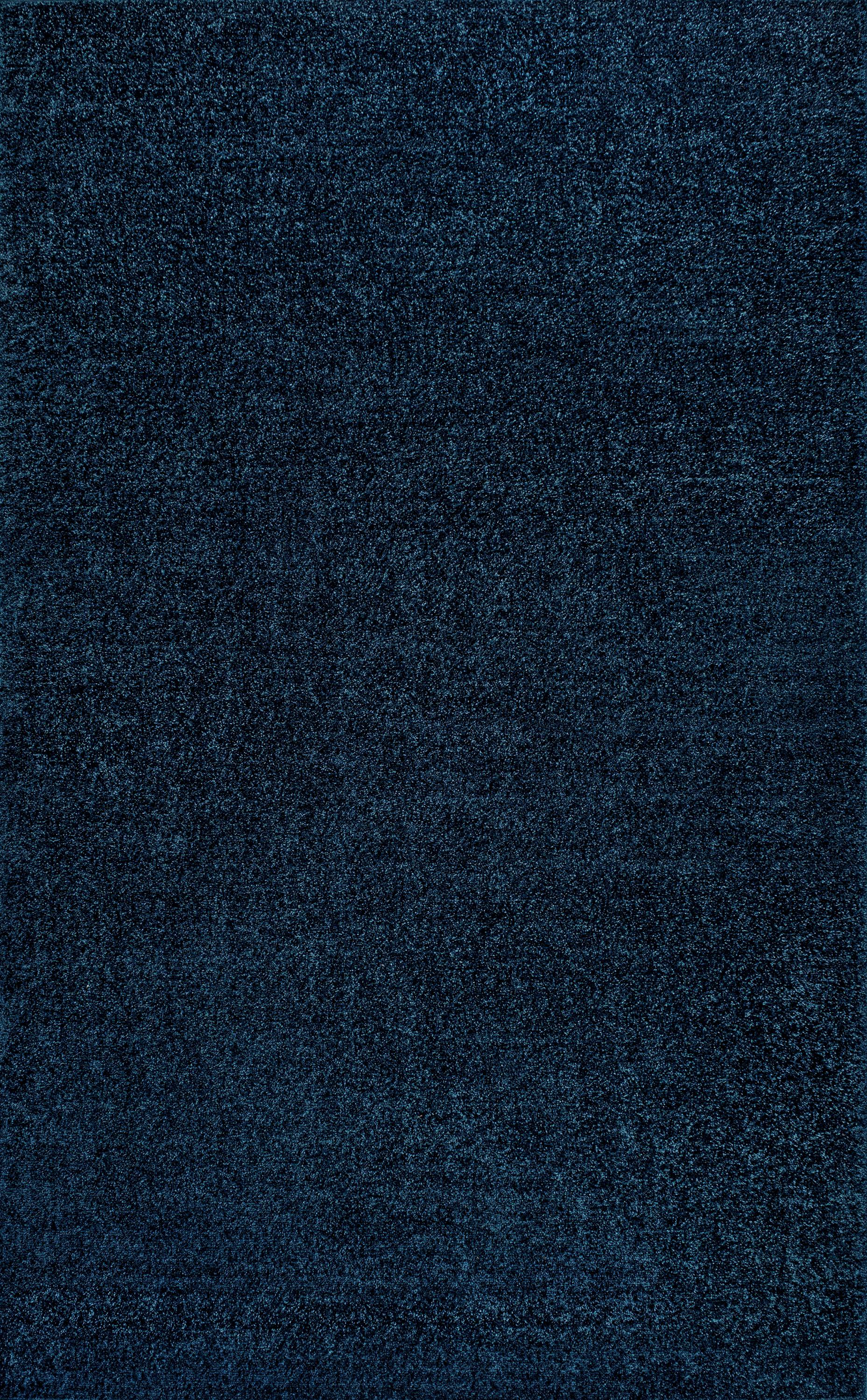 8'x10' Haze Solid Low-Pile Area Rug, Navy - JONATHAN Y