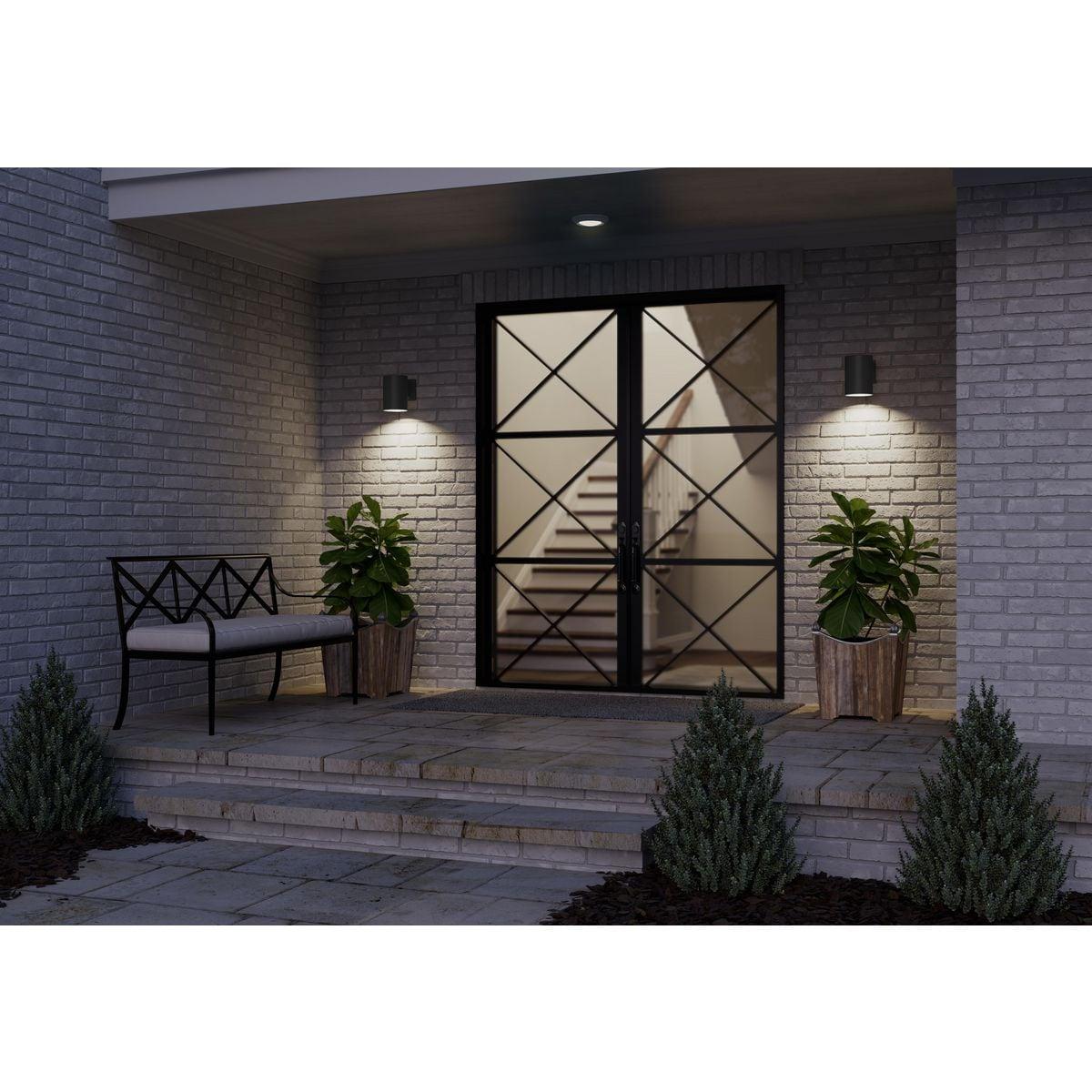Progress Lighting, Cylinder Collection, 1-Light Wall Sconce, Antique Bronze Finish, Porcelain Shade