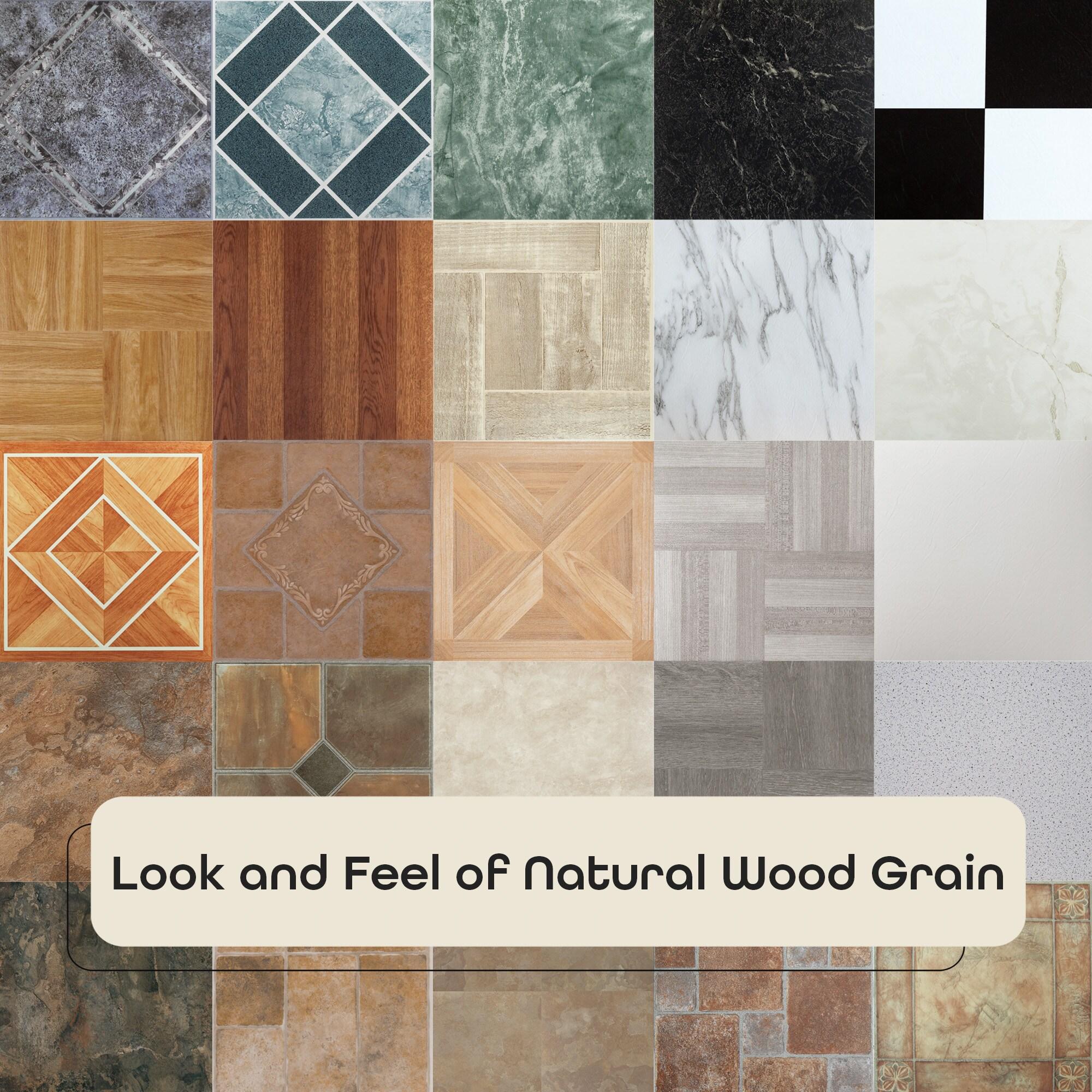 Baldosa de Vinilo de Madera Dura de Roble Mediano Falso