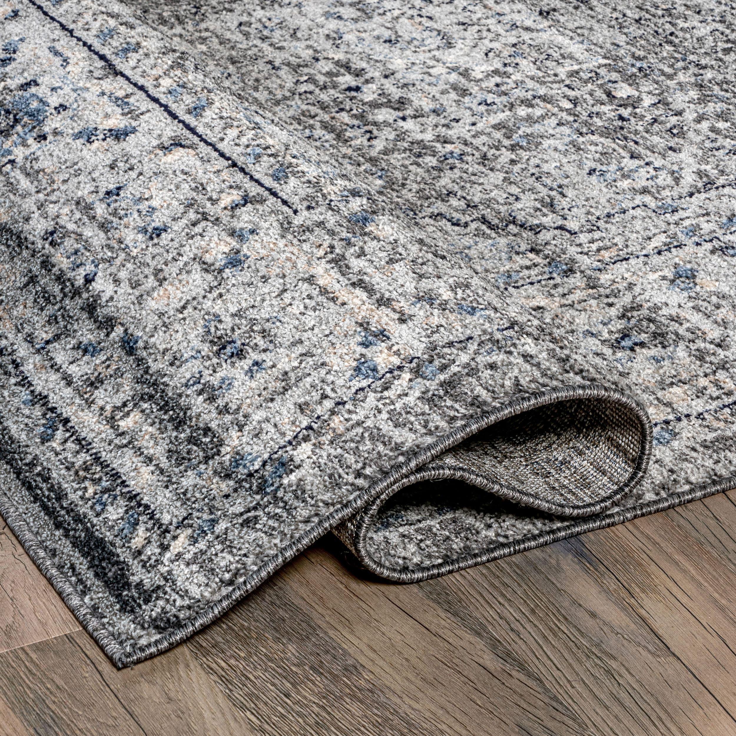 Nuloom Doris Geometric 9x12 Indoor Area Rug for Living Room Bedroom Dining Room Kitchen, Grey/Ivory