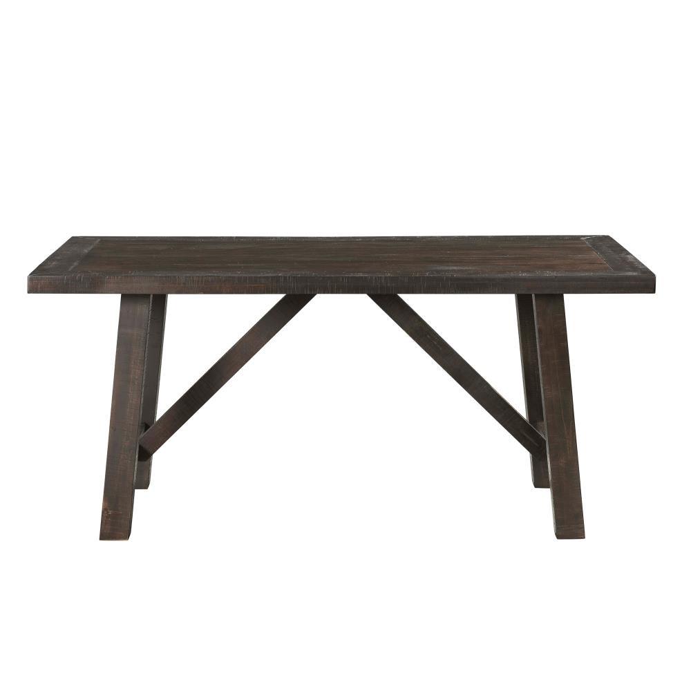 Cash Dining Table Dark Gray - Picket House Furnishings: Rustic Farmhouse Trestle, Seats 6, Acacia Wood