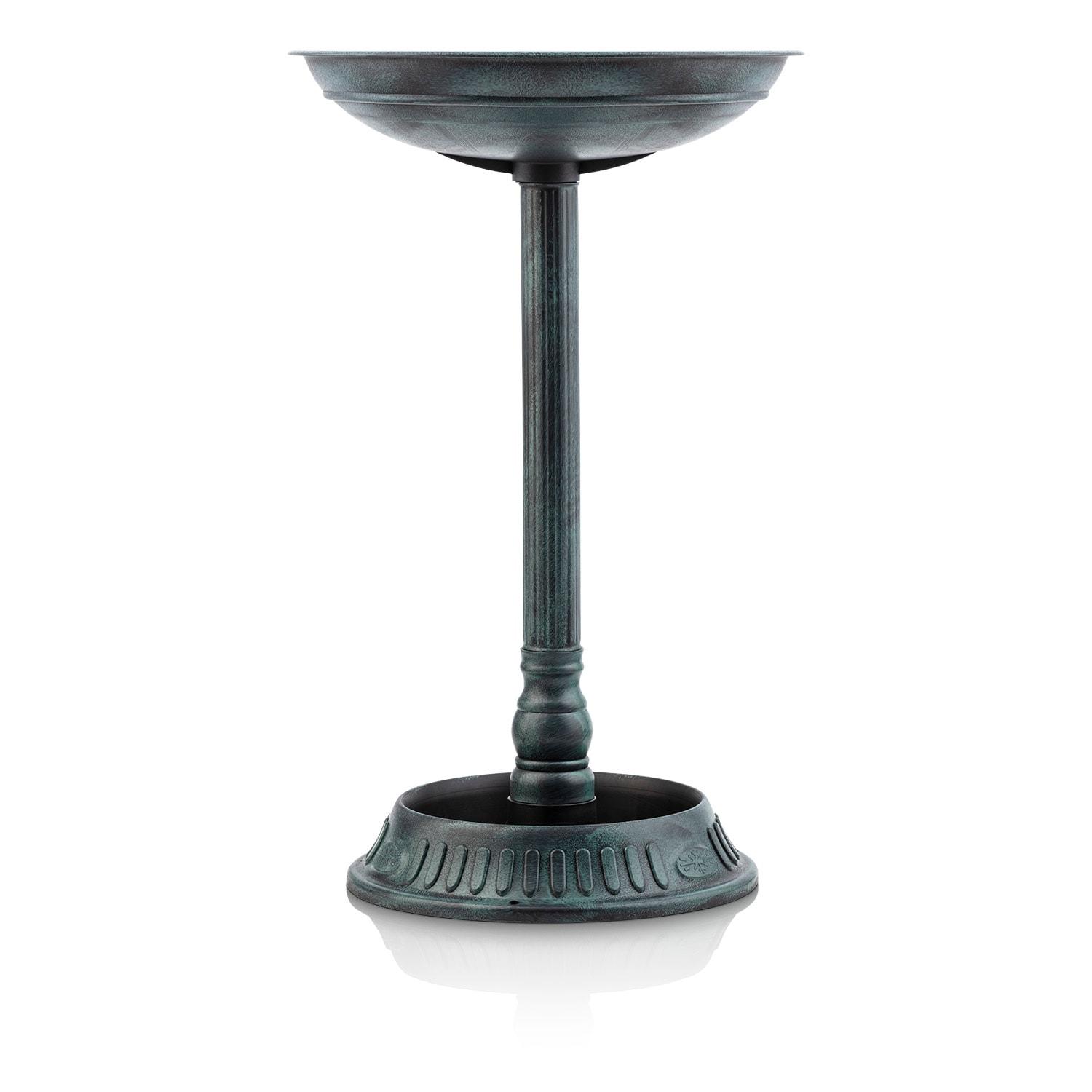 Alpine Corporation Plastic Bird Bath with Plant Adaptability, Green