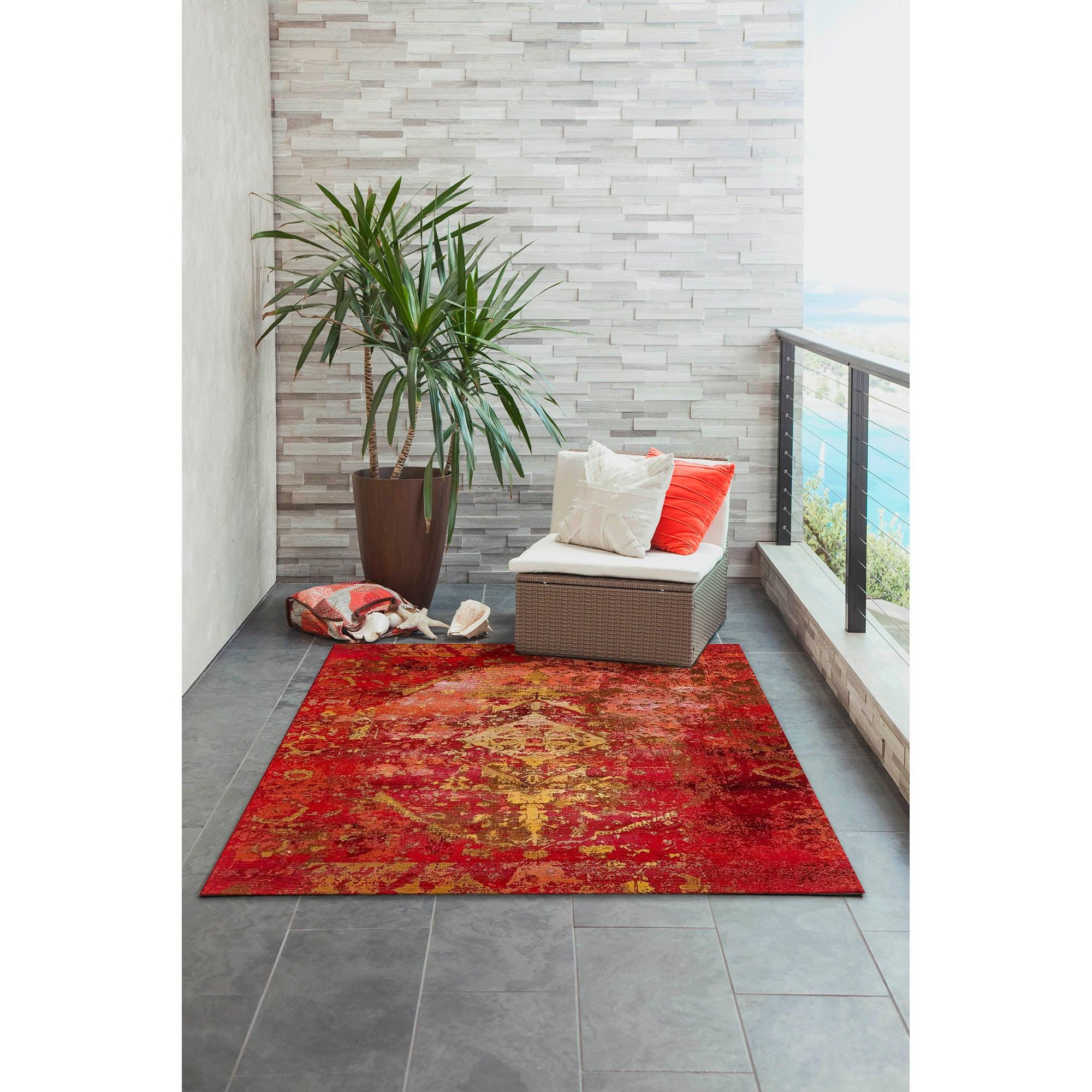 Liora Manne Marina Kermin Indoor/Outdoor Rug Saffron 2'7" x 4'3"