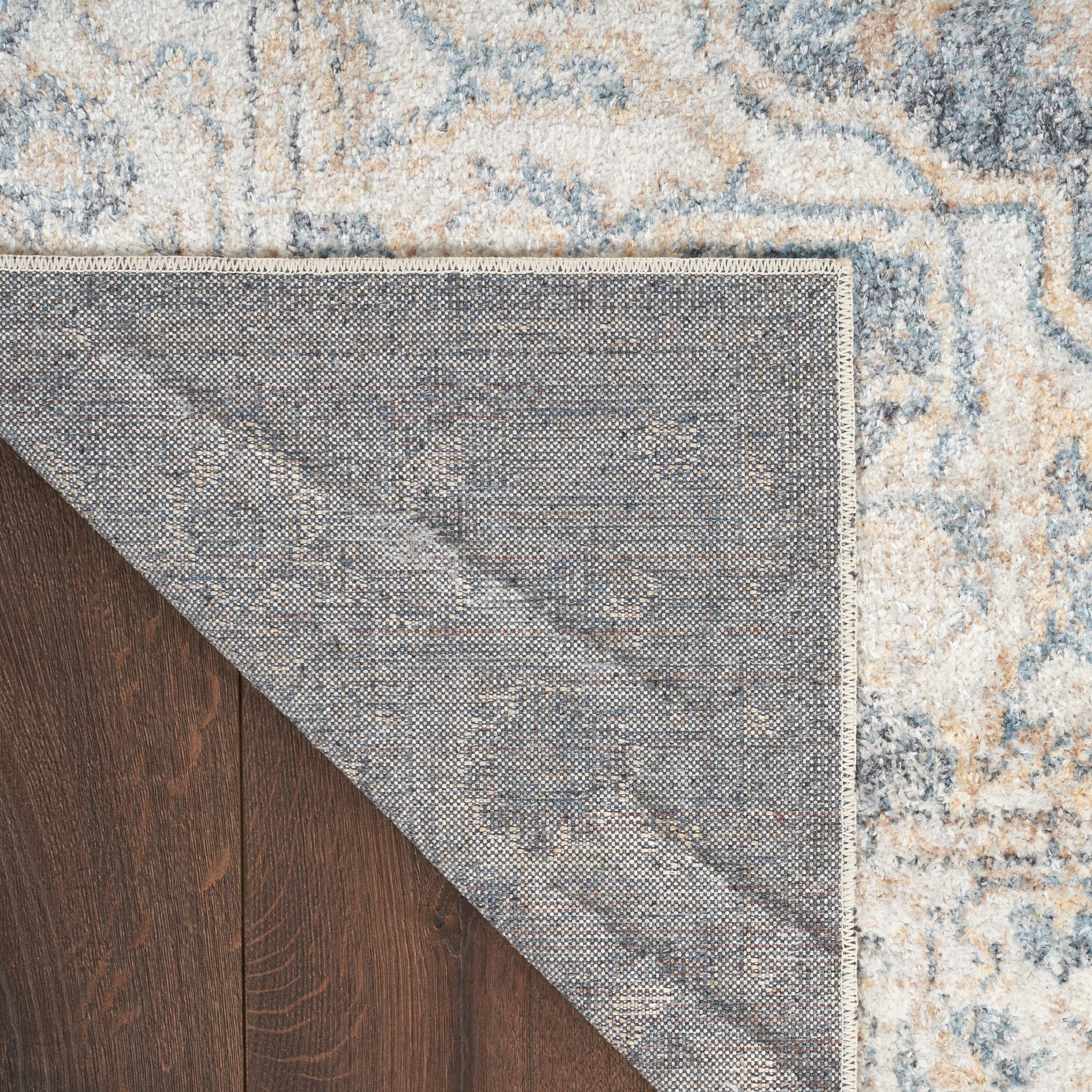 Nourison Astra Machine Washable Vintage Medallion Indoor Rug Grey/Blue 9' x 12'