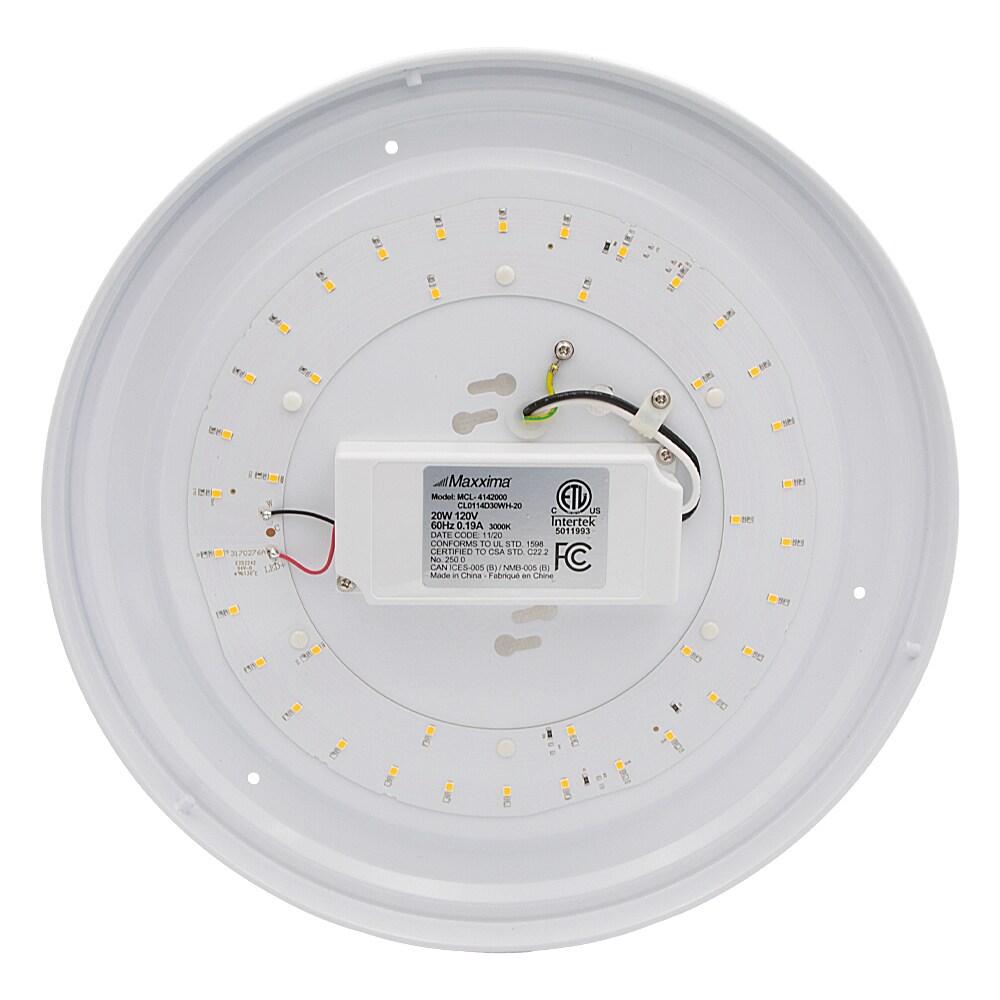 Maxxima 14 in. LED Flush Mount Ceiling Mushroom Light Fixture - Indoor Dimmable Dome Light, 3000K Warm White, 1600 Lumens, Ideal for Bedroom, Kitchen, and Entryway