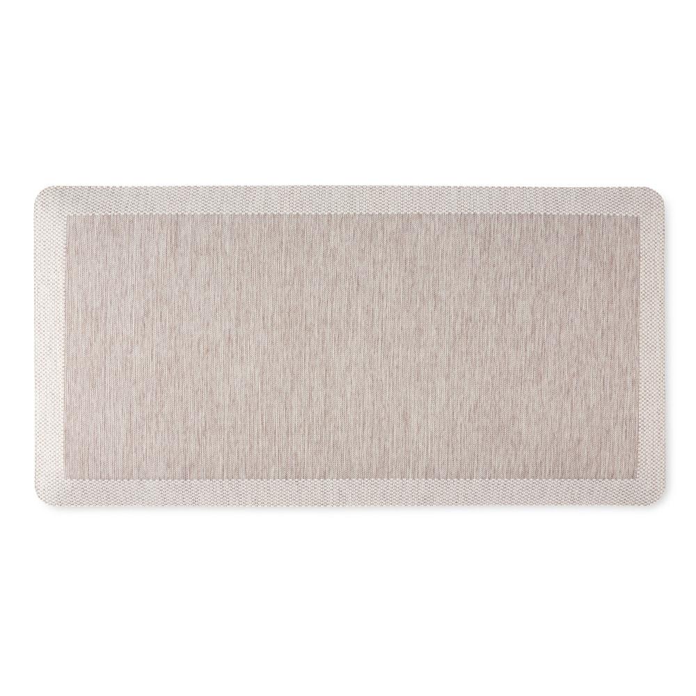 MARTHA STEWART Mira Modern Heathered Anti-Fatigue Air-Infused Kitchen Mat, Coffee Brown, 19.6"x39"