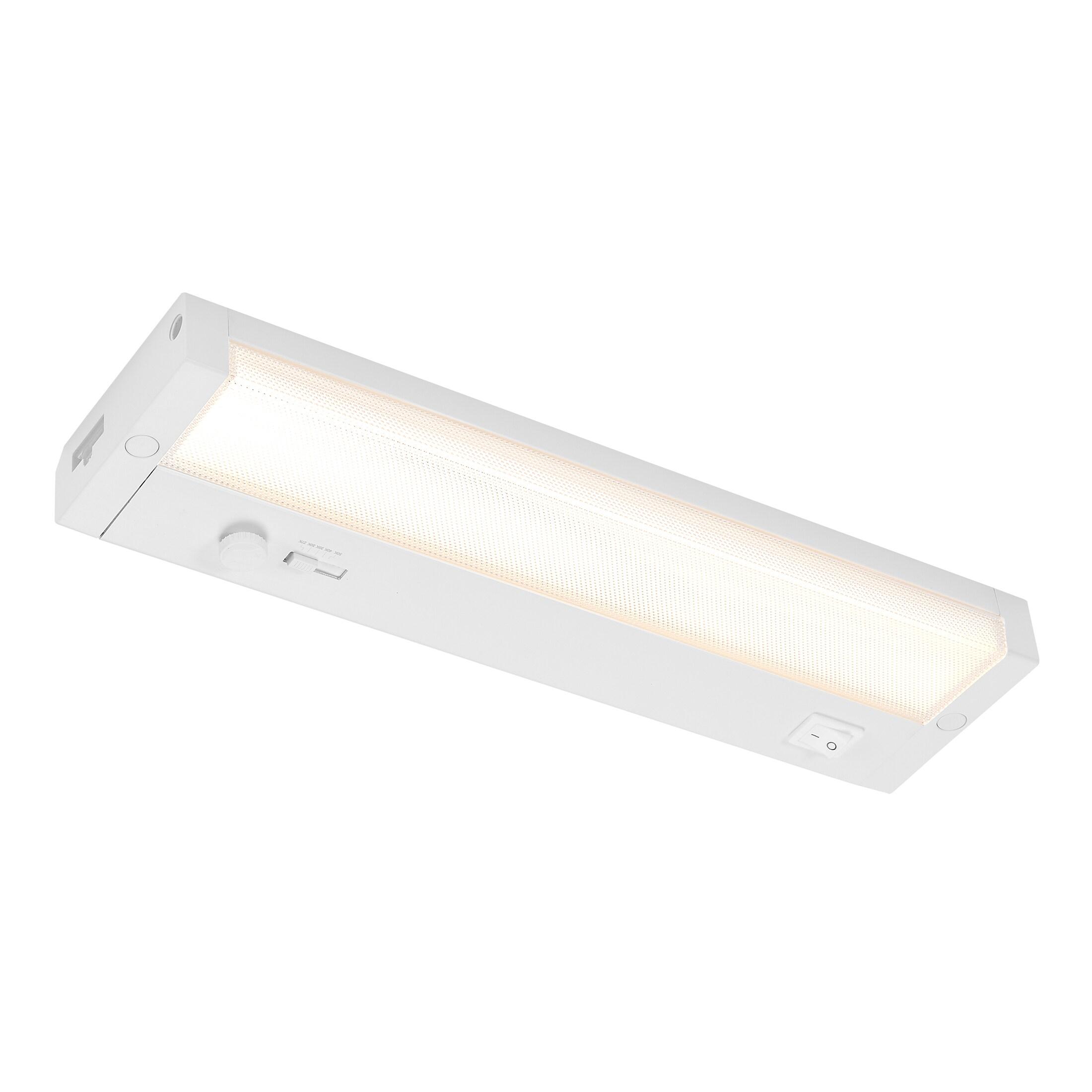 Maxxima 12 in. LED Under Cabinet Light, Dimmable, Linkable, Hardwired or Plug & Play, 500 Lumens, 5 CCT 2700K - 5000K, White, On/Off Switch