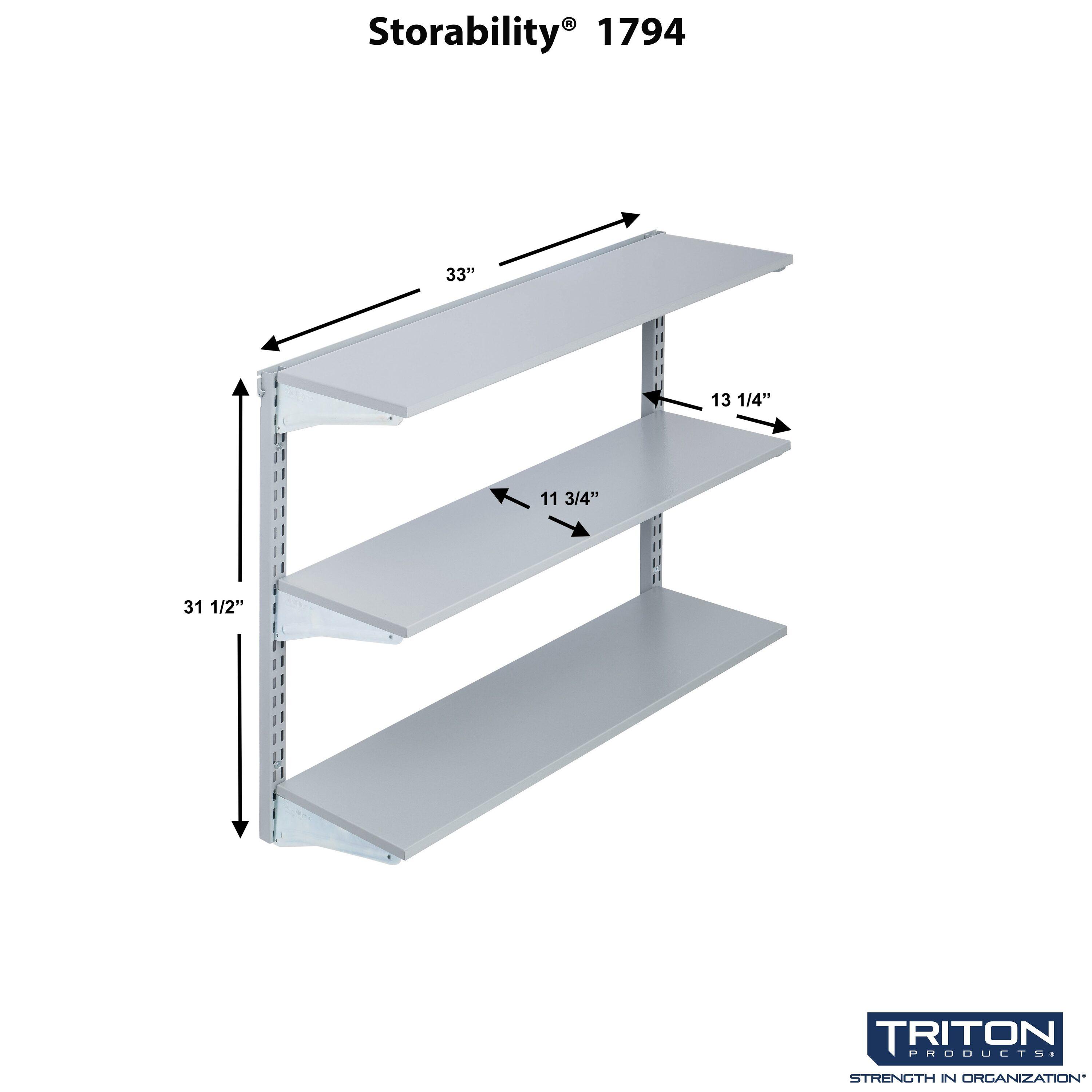 33'' W Steel Height -Adjustable Storage Rack