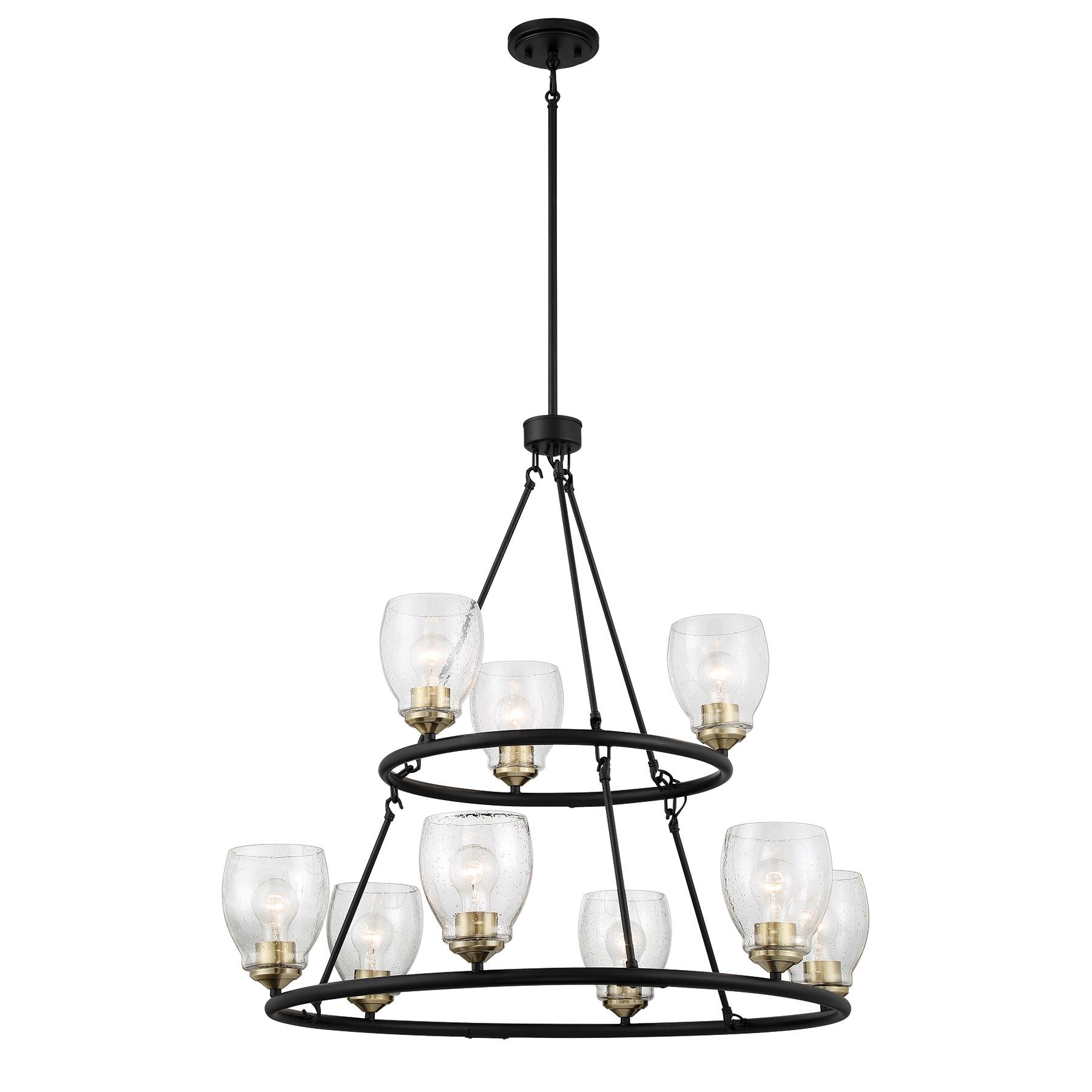 9 Light Chandelier In 31-Coal/Stained Brass Finish    -Traditional Installation Minka Lavery 2439-878