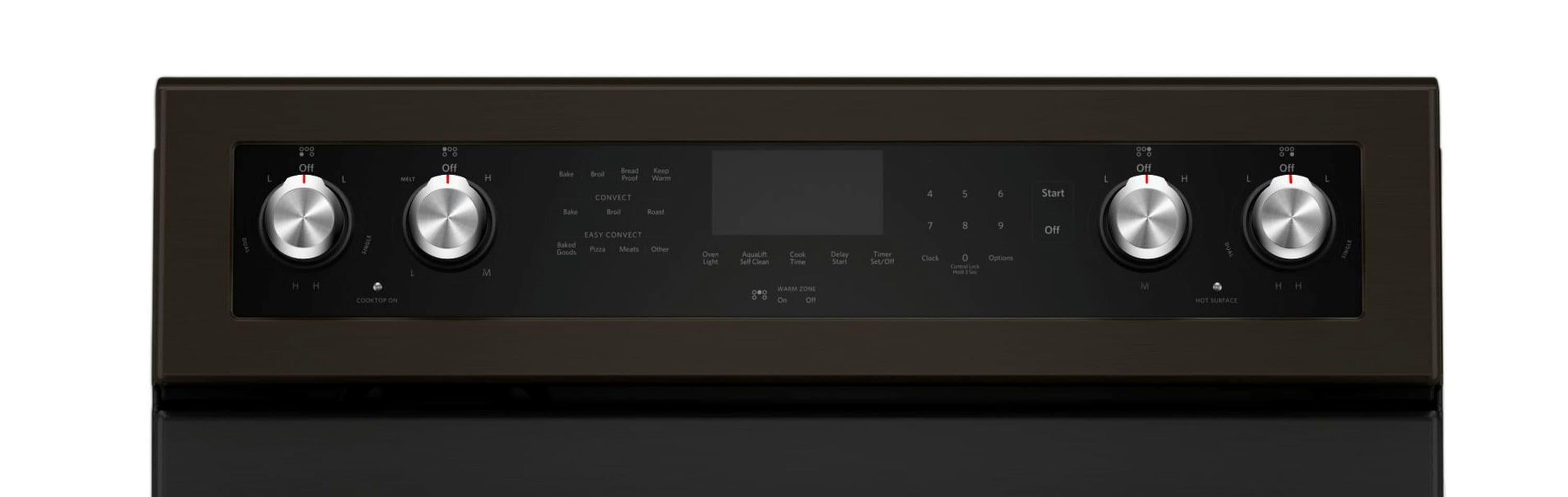KitchenAid 30" Black Stainless Electric Convection Range with Sabbath Mode